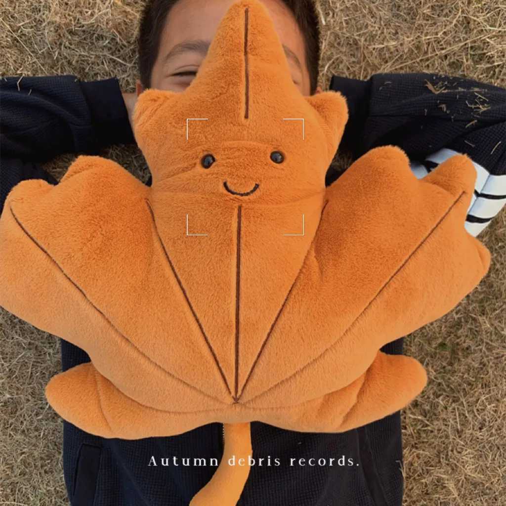 Gingko Leaf Plush Pillow Cushion Realistic Maple Leaf Green Leaf Sofa Decor Stuffed Car Cushion for Home Girls Sleep Toy C250912