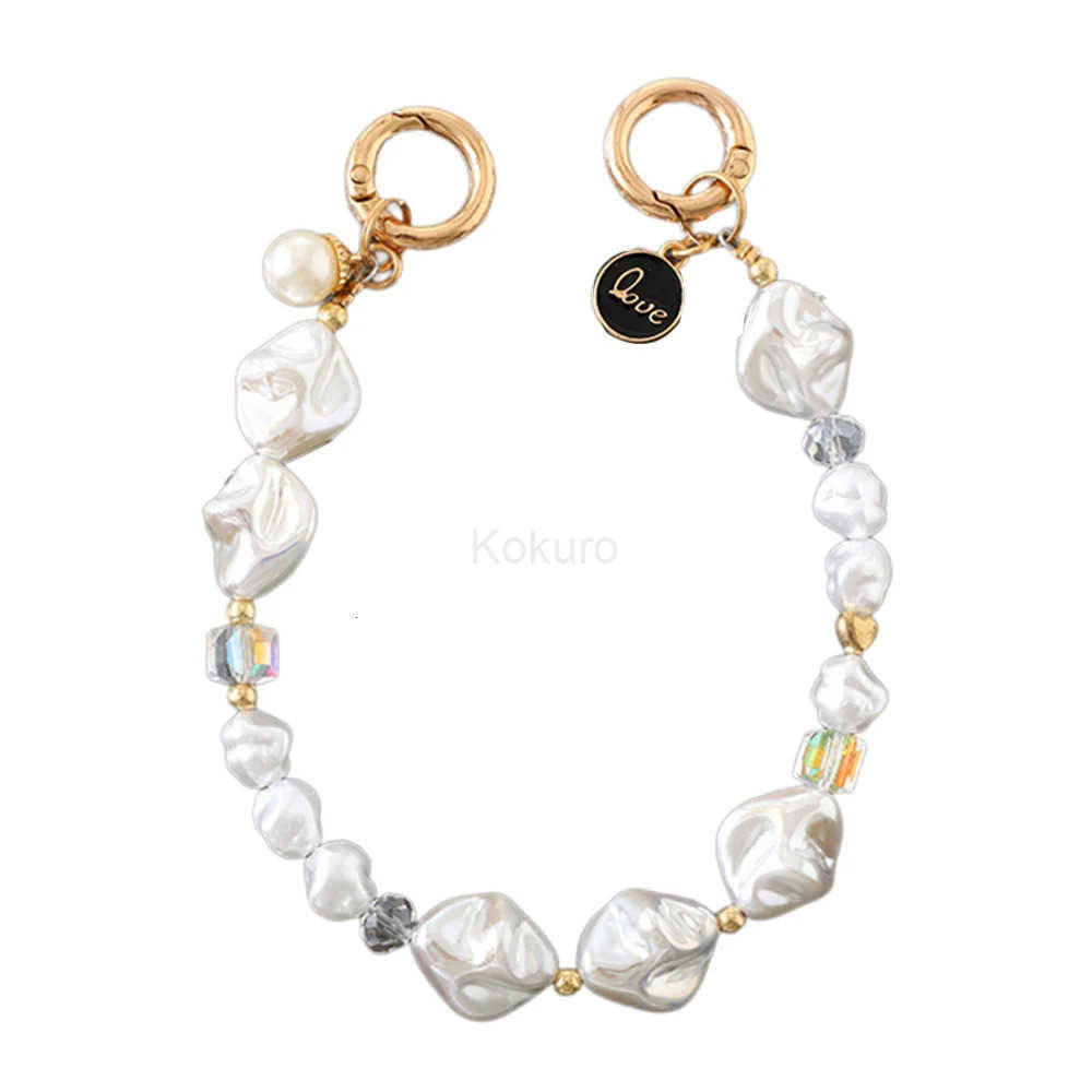 Fashion Creative Pearl Bag Strap Keyring Bag Accessories Phone Lanyard Phone Case Keychain Bead Bag Chains Bag Decoration Handle M250912