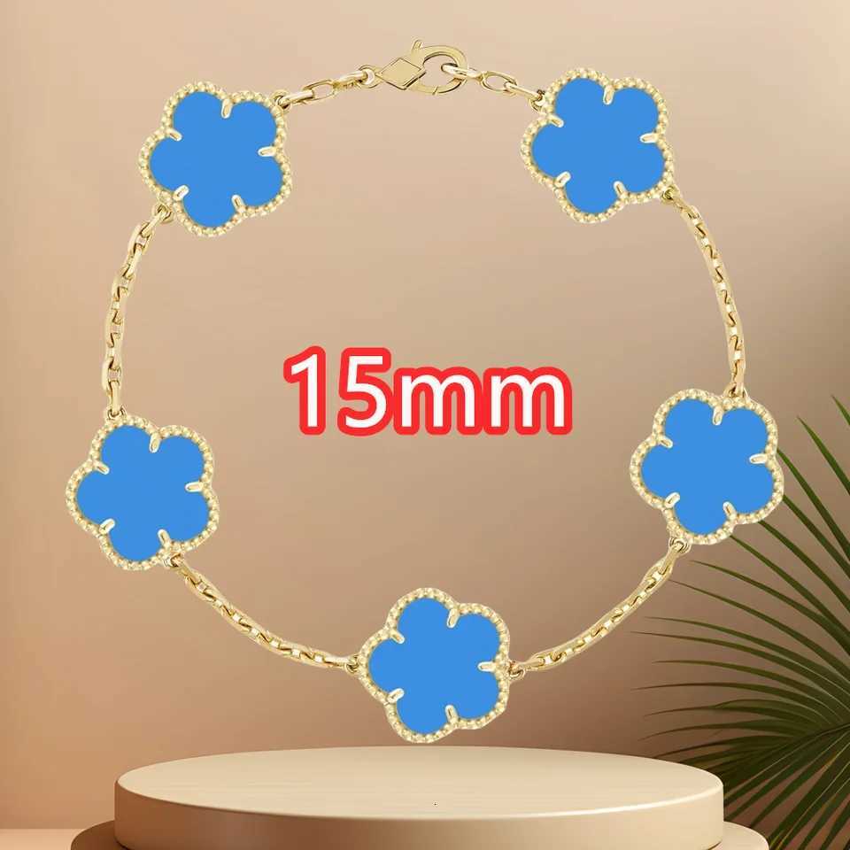 Classic simple fashion five flower pendant bracelet Natural stone pendant wens party daily wear jewelry S250912 SA3