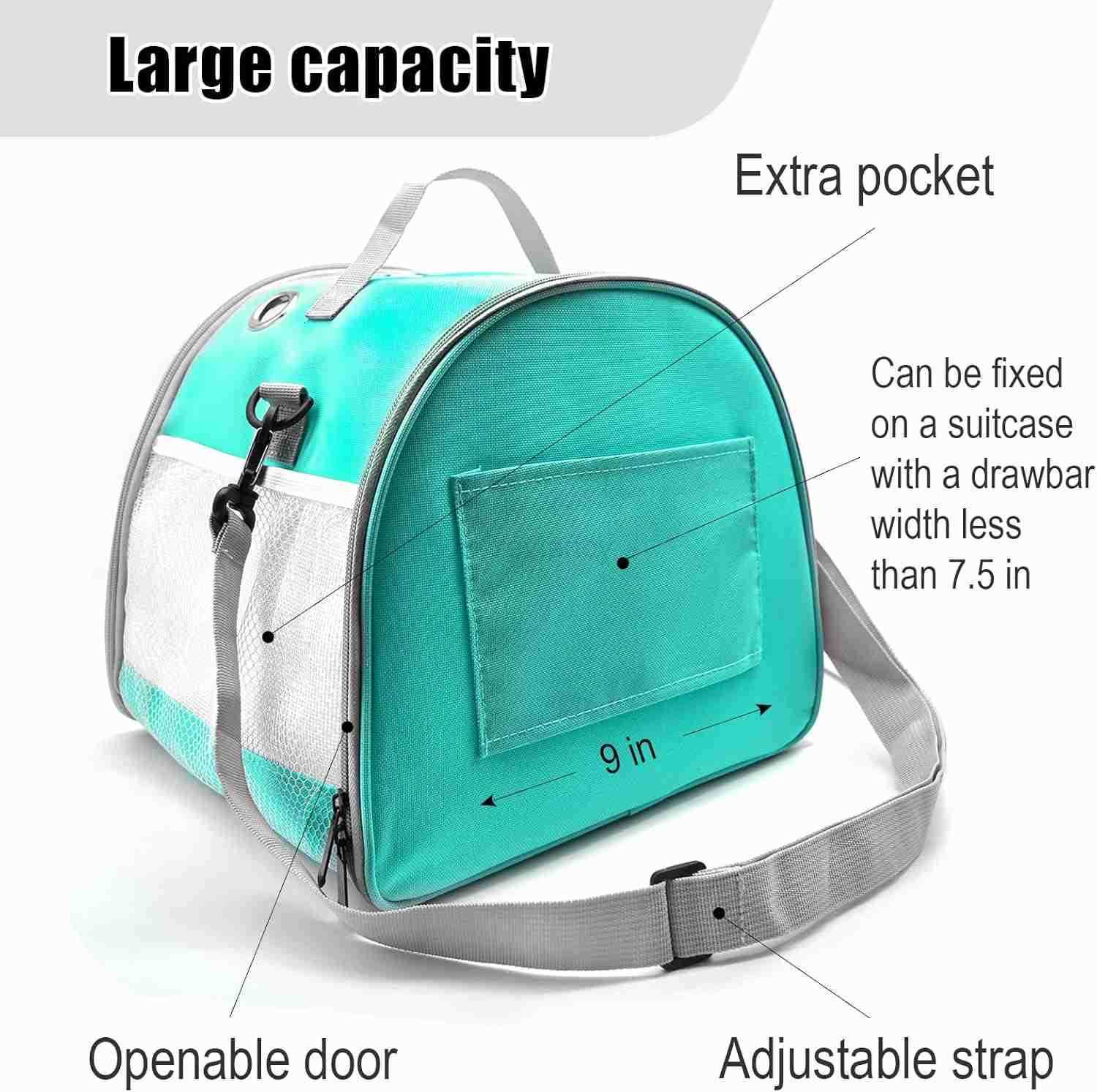 Small Animal Carrier Bag Upgraded Portable Guinea Pig Carriers Transparent Hamster Carrying Case Reptile Rat Rabbit Bearded Dragon Hedgehog Carrier Ba