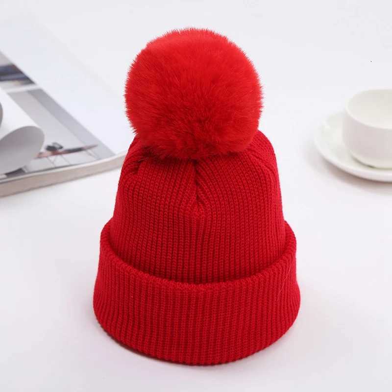 Solid Color Child Knitting Crim Keep Warm Pp Hat Korean Version Autumn Winter Kids Beanie Ski G250910