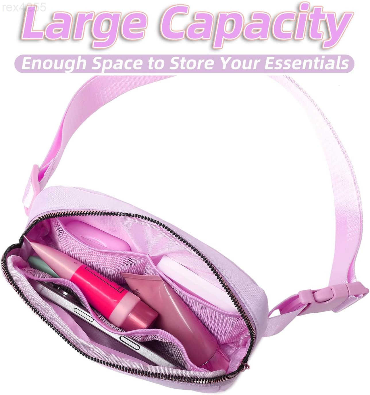 Belt Bag for Women Cross Body Fanny Pack Fashion Waist Packs Everywhere Belt Bag with Adjustable Strap Gifts for Teen Girls Women Men LavenderW250911