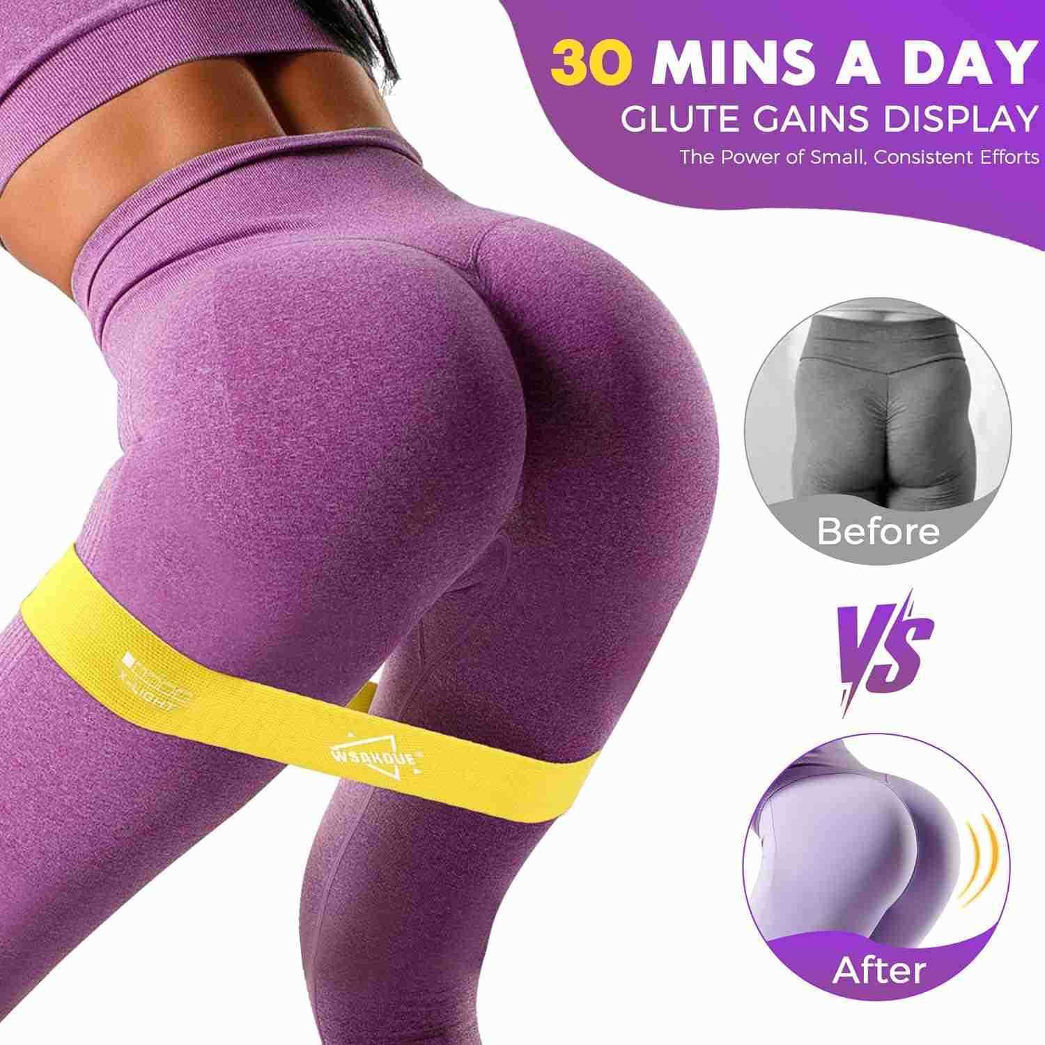 Fabric Resistance Bands for Working Out 5 Booty Bands for Women Men Exercise Workout Bands for Legs HIPS Glutes Ideal for Home Fitness Yoga Pilates Re