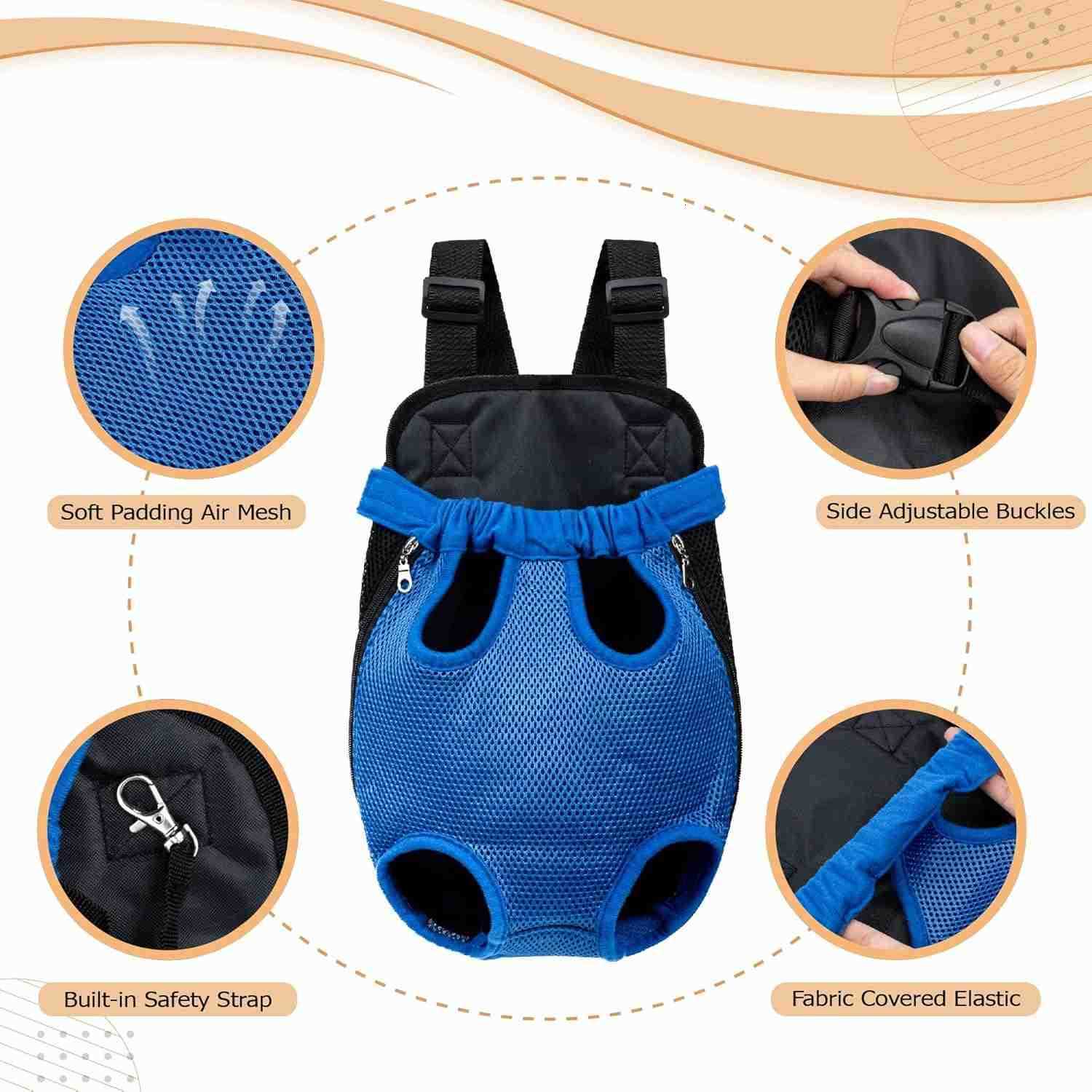 Pet Carrier Backpack for Dogs and Cats Comfortable Adjustable Legs Carrier EasyFit Design Perfect for Traveling Hiking and Camping Small and Medium Pe