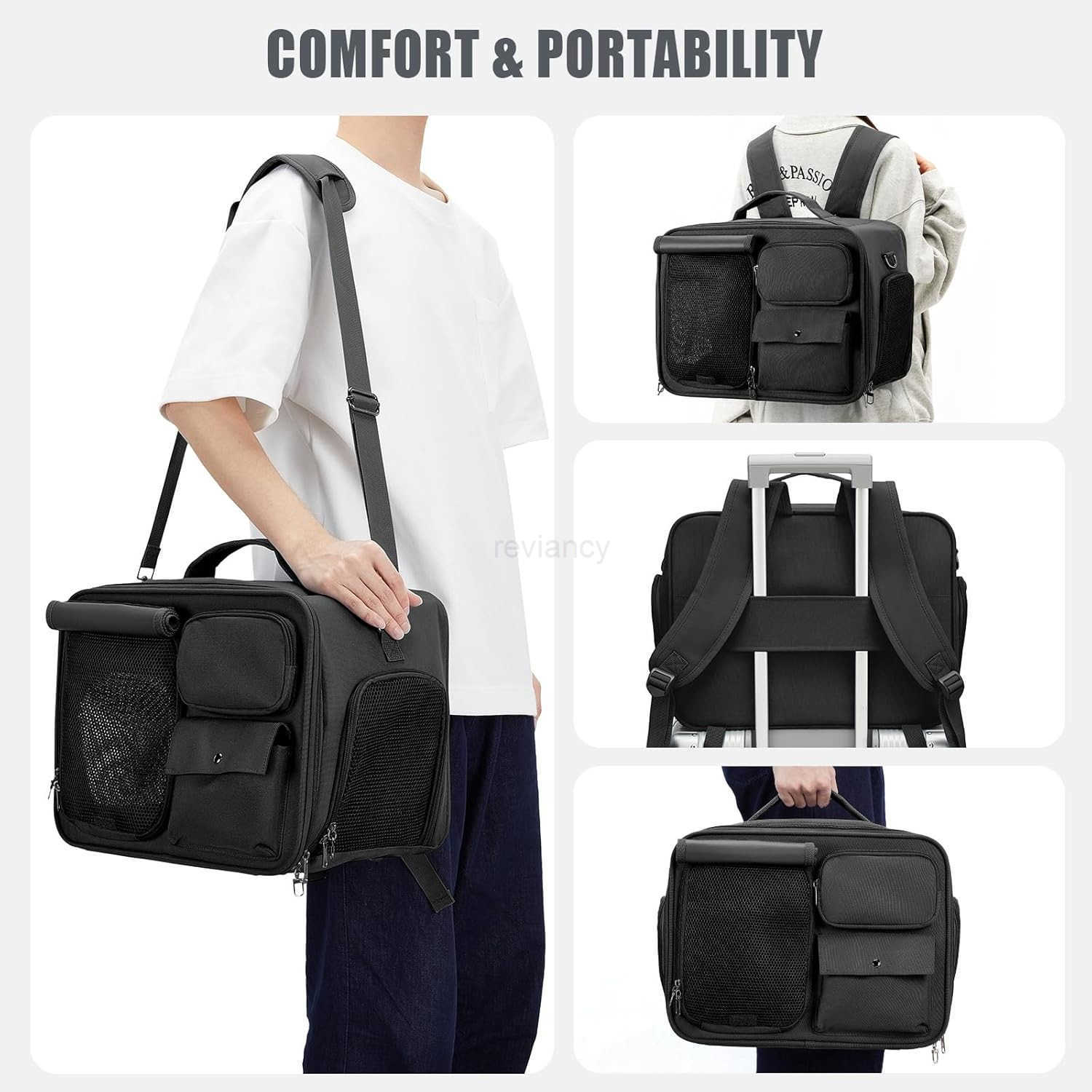 Cat Carrier Soft LargeDog Carriers for Small DogsCat Travel Carrier is AntiLostDog Backpack with Locking Safety ZippersCan Carry 20 LBs CatPet Carrier