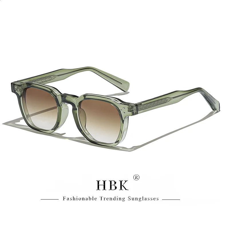 HBK Square Retro Sunglasses Men Fashion Punk Sun Glasses Women Travel Driving Beach Eyewear Lunette De Soleil Femme UV400 250912