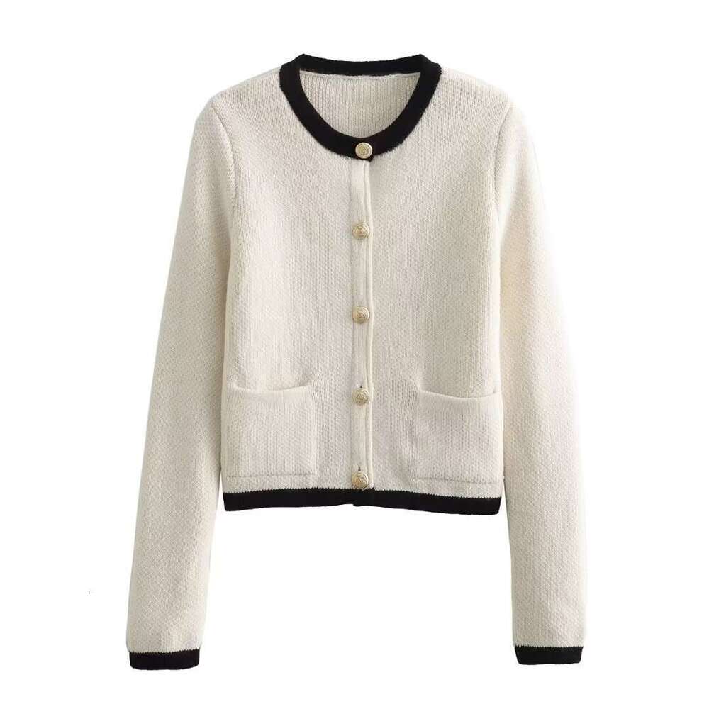 DHEssentials Summer New Button Decorated Knitted Cardigan Coat Little Chanel Style Women's Sweater