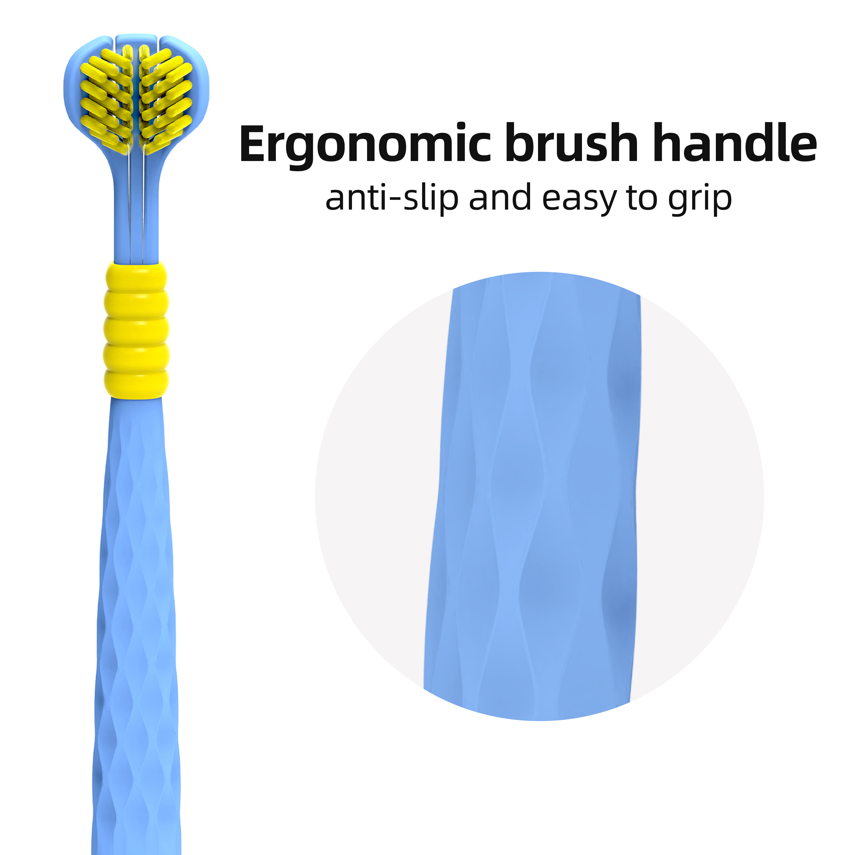 CEELIKE U-Shaped Toothbrush 3-Sided Oral Cleaner for Adults and Kids
