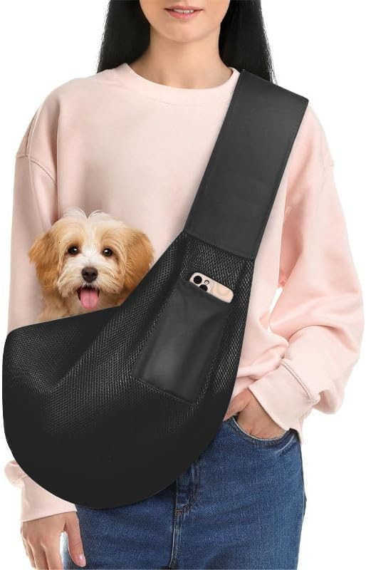 Dog Carrier Cat Carrier Pet Sling Bag Small Dog Pouch Bag HandsFree Crossbody Pet Carrier for Puppies Cat Below 13lbsW250912