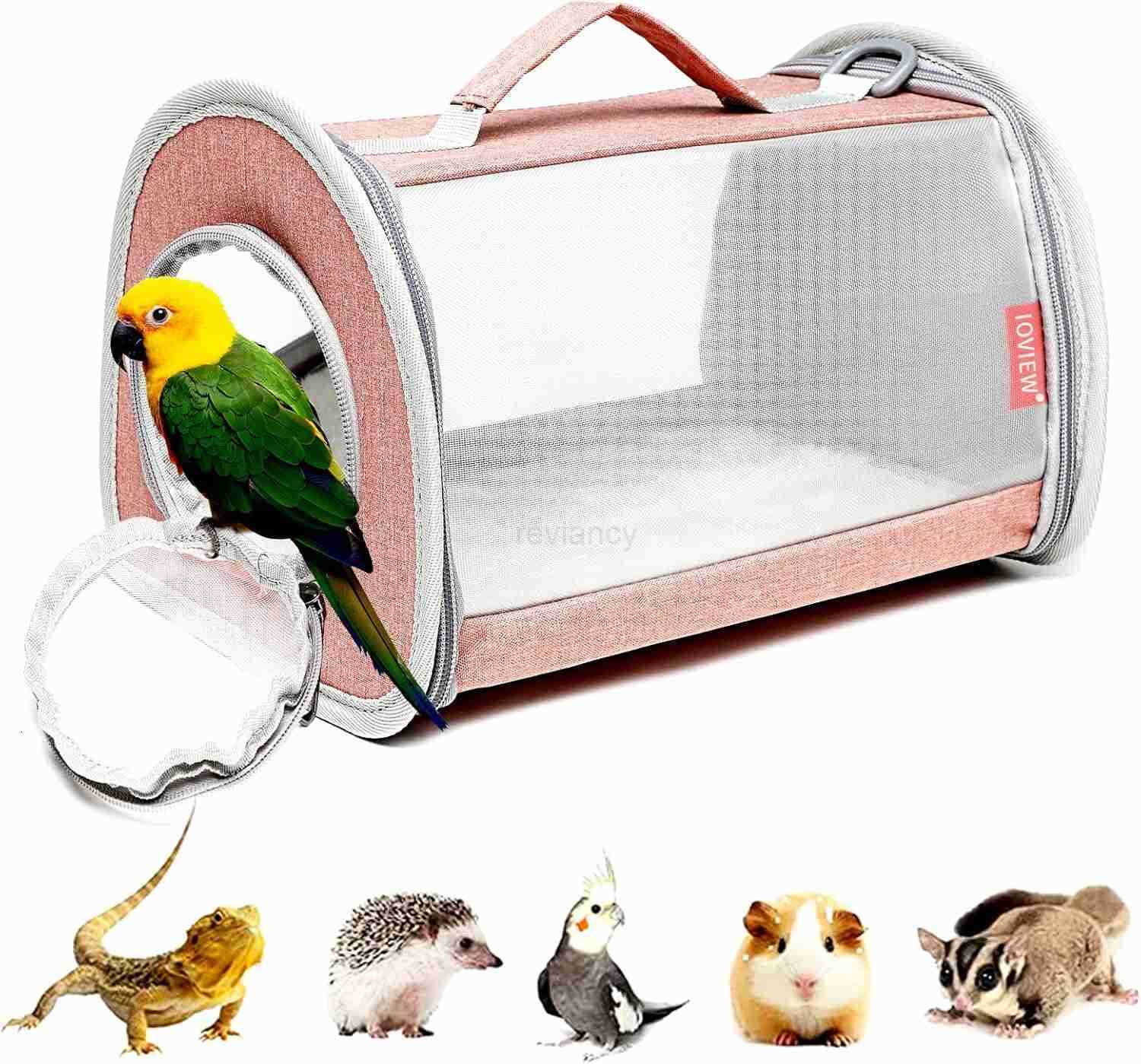 Pig Carrier Travel Small Animal Carrier Bag Lizard Bird Rabbit Carrier Cage Squirrel Breathable Bag Portable Travel Hamster Small Pet Hangbag Small Gr