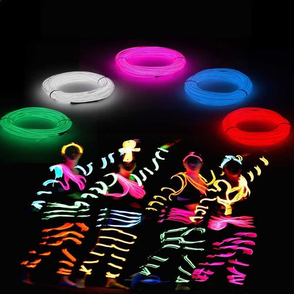 15m 10m EL Wire Flexible Neon Light Glow EL Draht Seil Rohr band wasserdichte LED Neon Lichter Schuhe Kleidung Auto De C250912