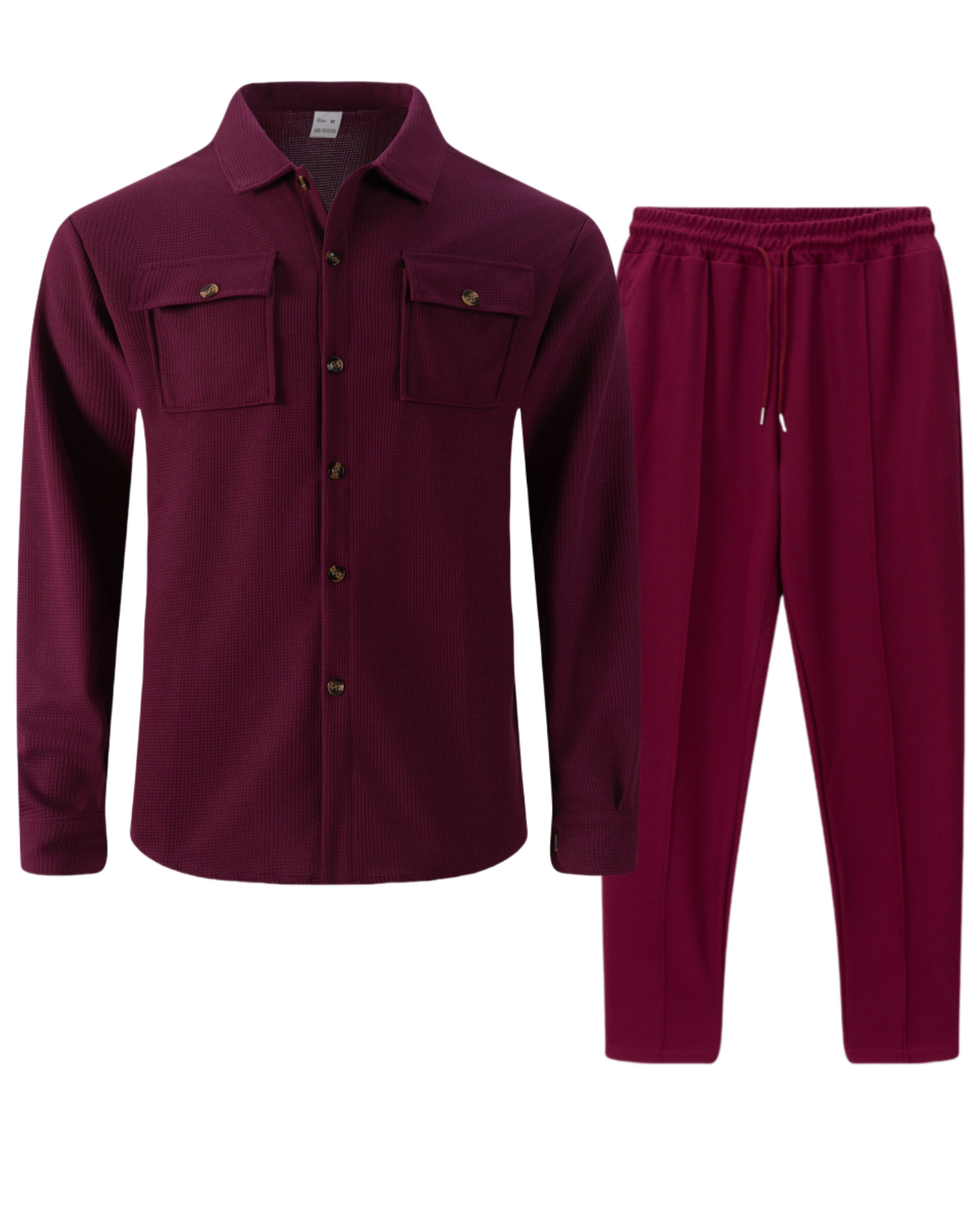 Fall Elegant Long sleeved Tracksuits Lapel Collared Hoodie Pants 2-piece Button Slim Shirt Hoodie Bust Pocket Pants Casual Suit 2 pcs sets plus size