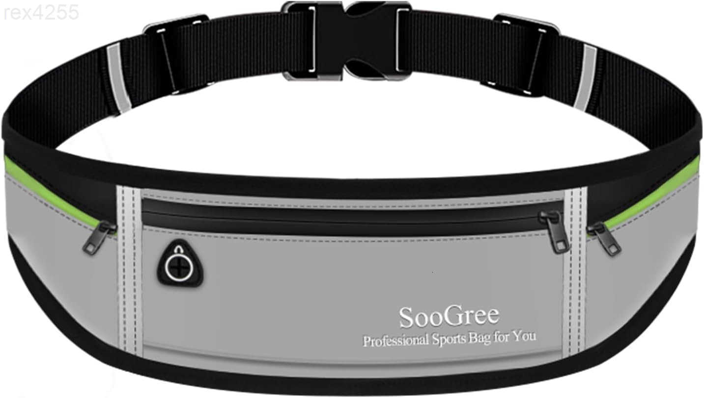 Slim Running Belt Sport Fanny Pack Reflective Waist Pack Waterproof Phone Holder Jogging Pouch for Phone Money BlackW250912