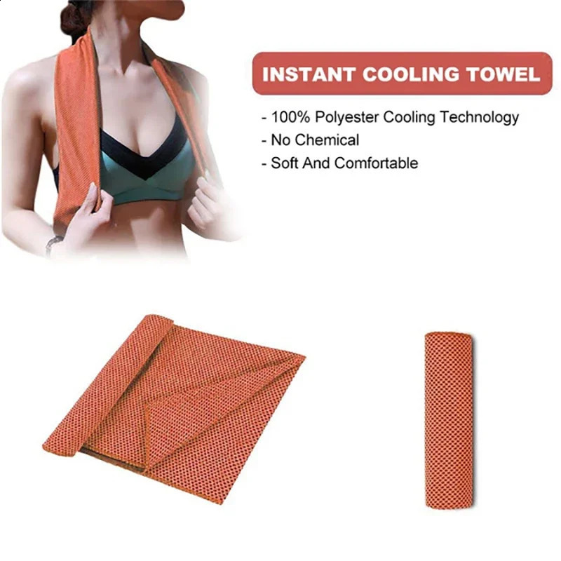 Sport Cooling Towel Microfiber Instant Cool Ice Face Towels for Gym Swimming Yoga Running Quickdry Towels Cooling Cloth 250911