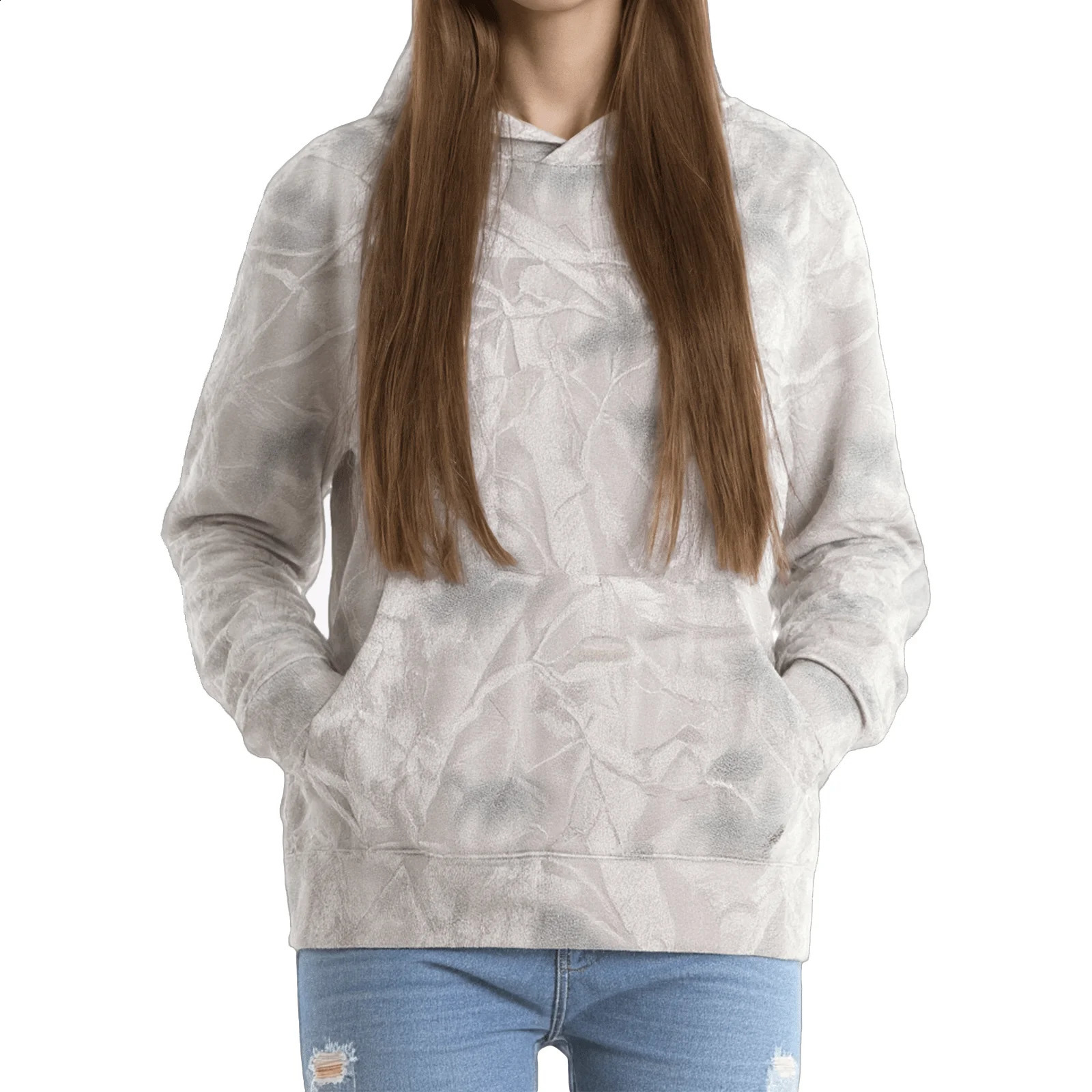 Camo Hoodie for Women Oversized Hoodie Maple Leaf Print Oversized Hooded Sweatshirt 250911