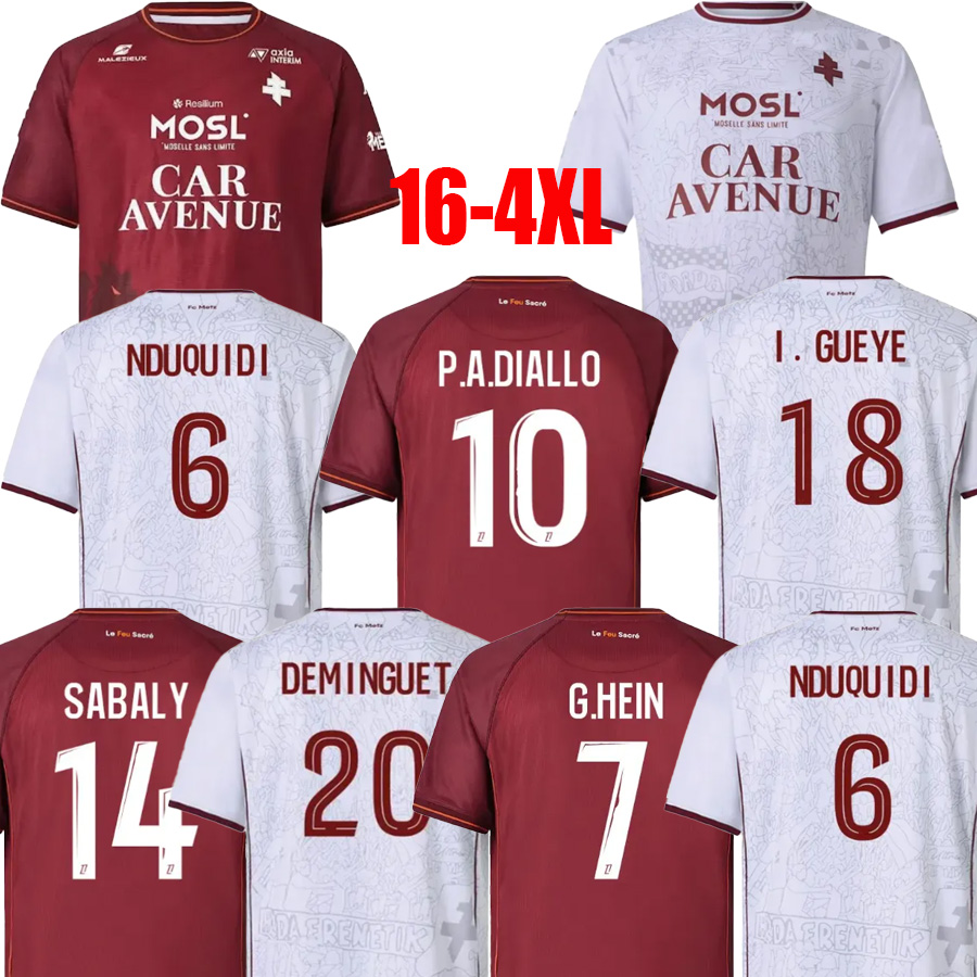2025 2026 Metz Soccer Jersey FC JALLOW MIKAUTADZE NIANE JOSEPH MAZIZ UDOL YADE DANLEY SABALY BOULAYA VAGNER NIANE football Shirts