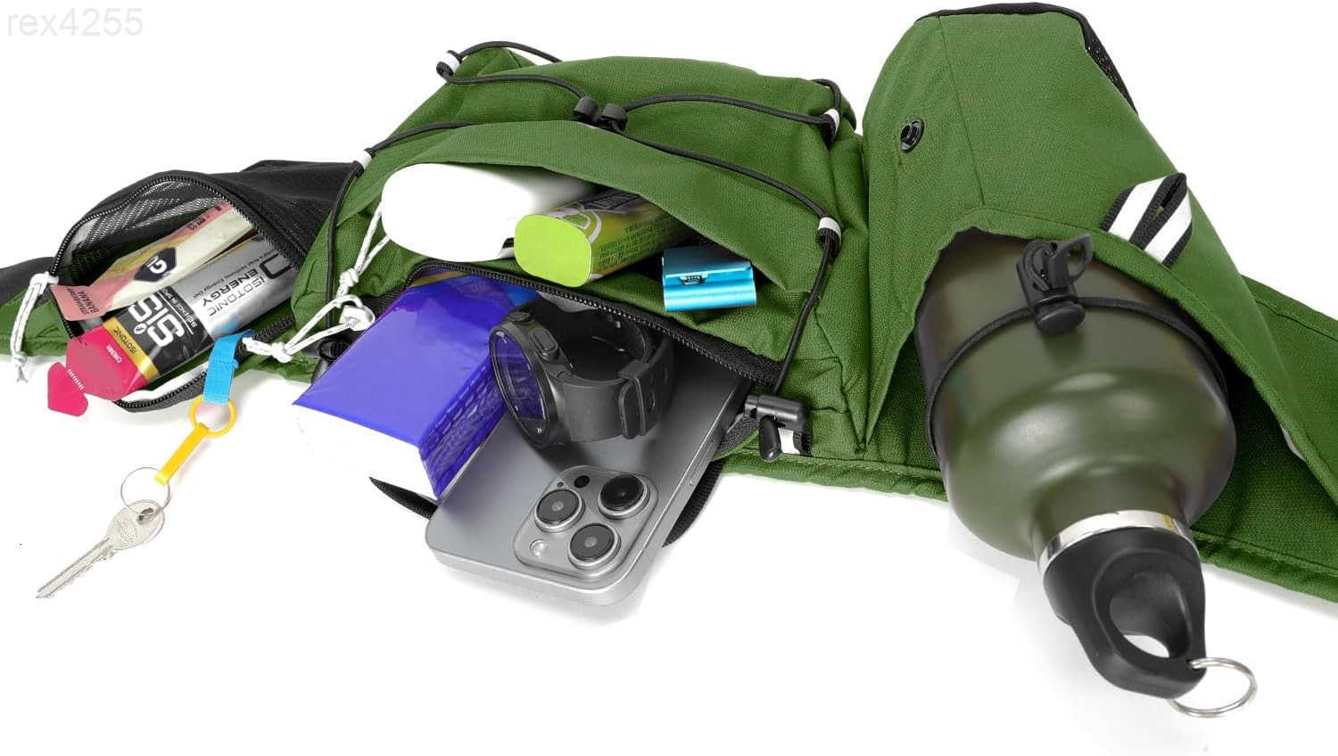 Slim Running Belt Fanny Pack for Women and Men Sports Waist Bag Pack for Running Walking Cycling Hiking Reflective Running Pouch Belt for All PhonesAr