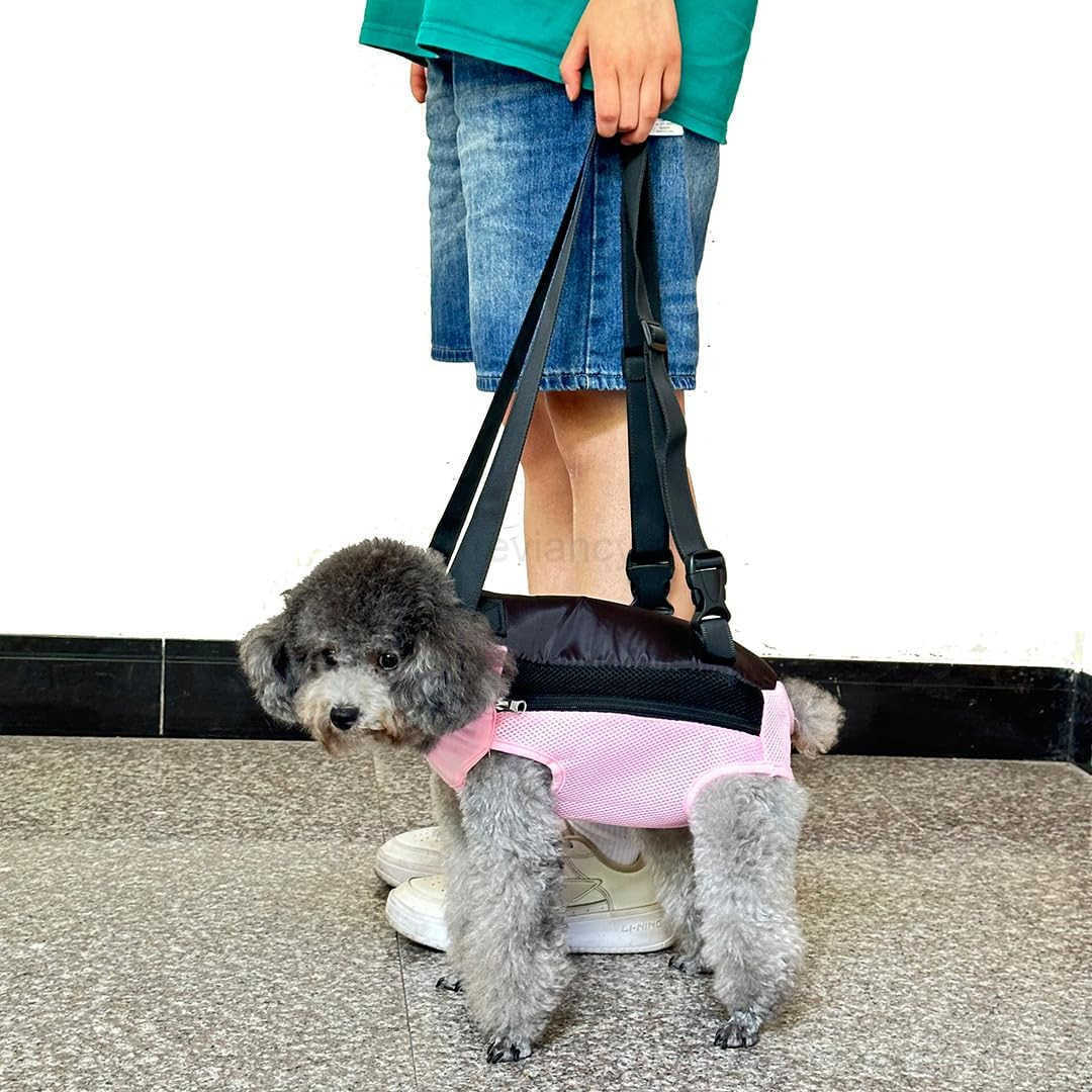 Pet Dog Carrier Backpack Portable Breathable Mesh Chest Carrier Polyester Woven Double Shoulder Pet Bag for Outdoor Adventures Purple SmallW250912