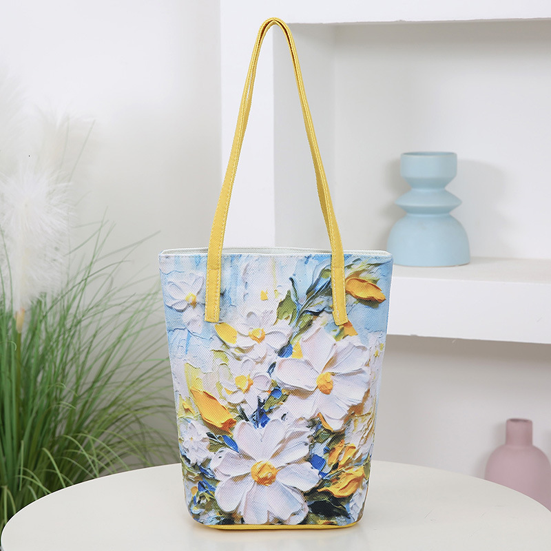Floral Velvet Bag Versatile Large Capacity Bucket Bag Women S Printed Free Shipping Handbag Casual Artistic High End Fashion Luxury Bag Designer Bag S