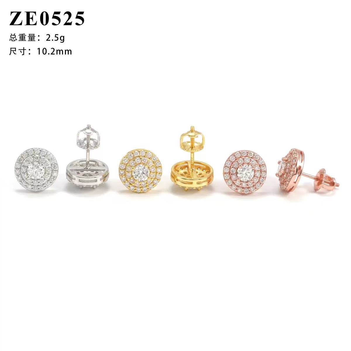 Wholesale 18K Gold Vvs Moissanite Flower Earrings Iced Out Fine 925 Sterling Silver Diamond Earring Jewelry Women