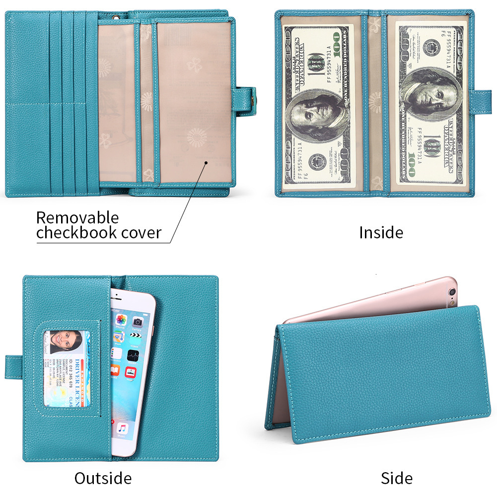 Women's Wrist Long Zipper Multi-Card Slot Genuine Leather Large Capacity Clutch Fashion Cowhide Wallet Coin Purse ddmymoon