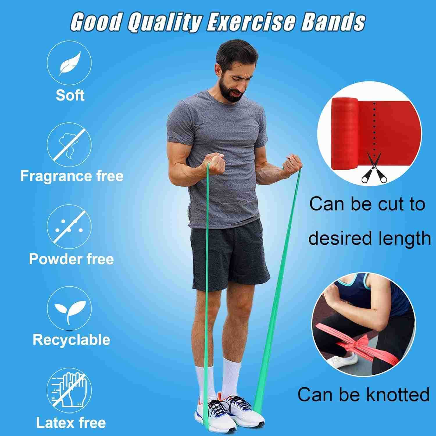 Resistance Bands Bulk Rolls for Working Out Women and Men 8 Yard Physical Therapy Bands Elastic and Exercise Bands for Rehab Yoga Pilates Gym Home Exe