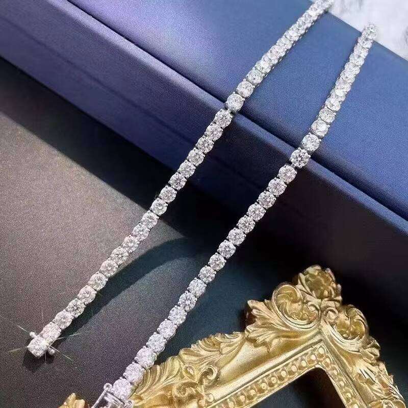 White Moissanite Tennis Women Gemstone Bracelet Handmade Jewellery Sterling Sier Jewelry