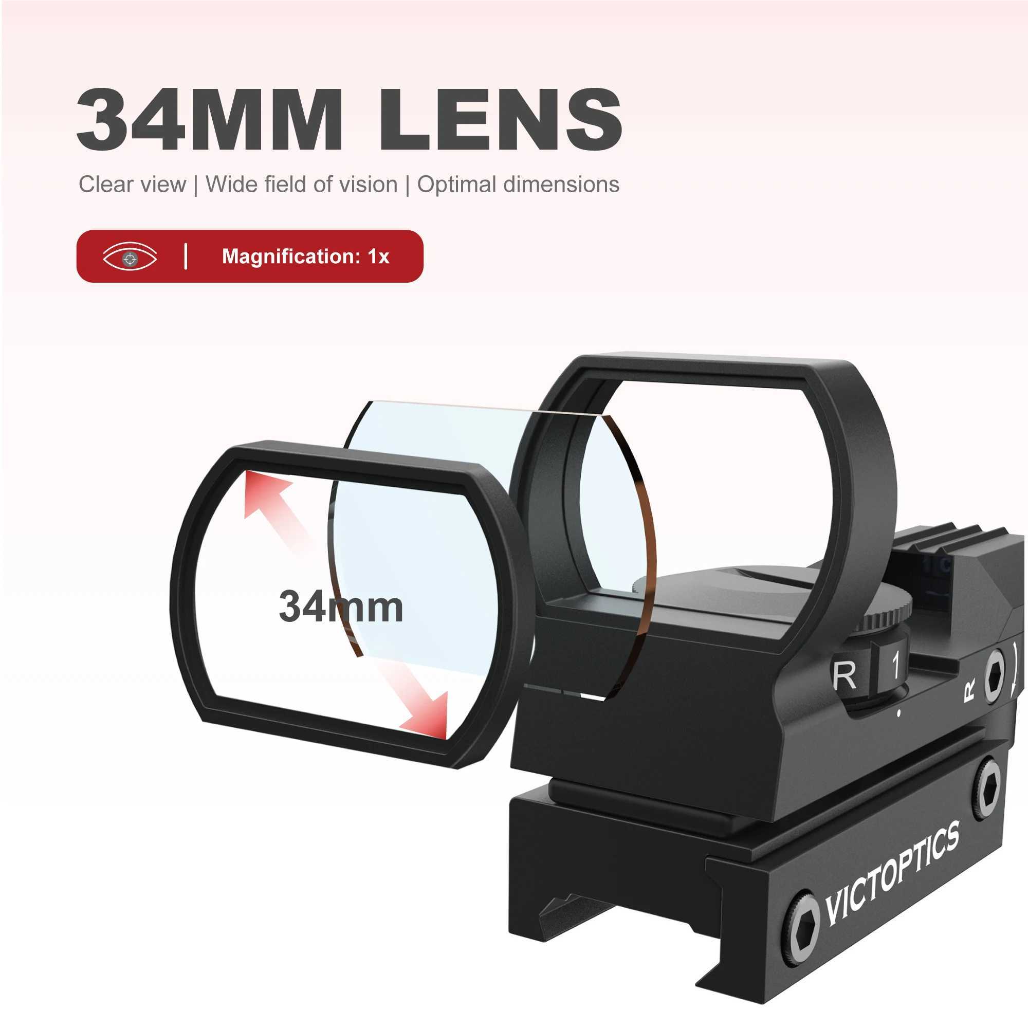 VicOptics Z1 1x23x34 Red Dot Scope Hunting Riflescope 21mm 20mm Weaver Reflex Collimator Sight For Airsoft 223 C250912