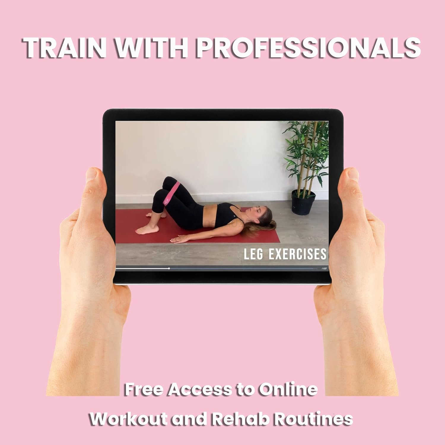 Resistance Bands for Women with Online Workouts Included Set of Loop Flat Bands Ideal for Tone and Sculpt Body at Home Pilates Yoga or Rehab with Safe