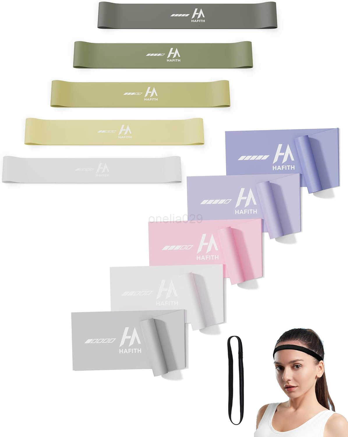 Fabric Resistance Bands for Women 5 Level Exercise Bands Resistance Set Resistance Bands for Working Out with Handles Workout Bands Resistance for Wom