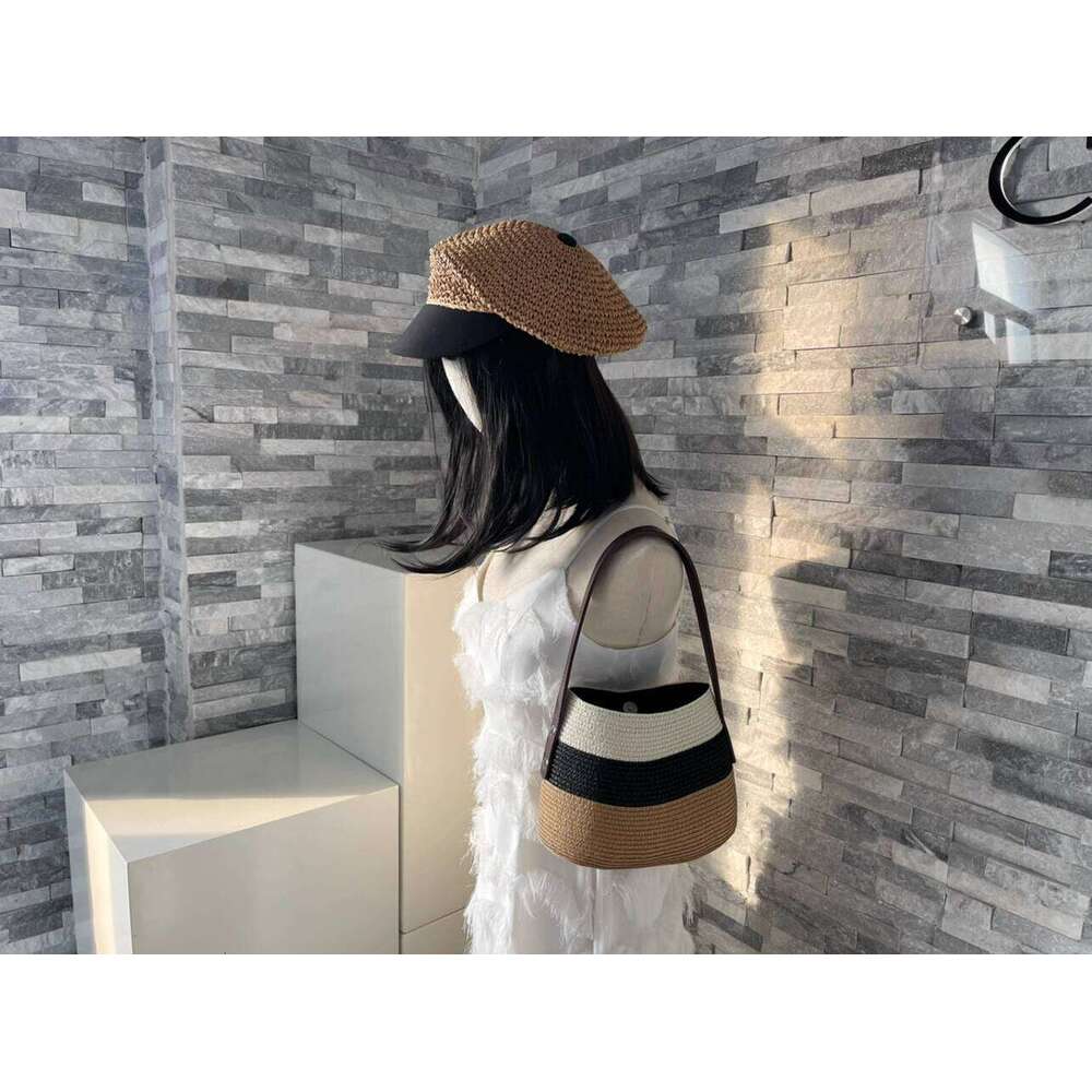 Designer Bag Tote Bag Shoulder Bag Designer Handbag Straw Woven Bag Single Shoulder Literary Bucket French Style Summer Underarm