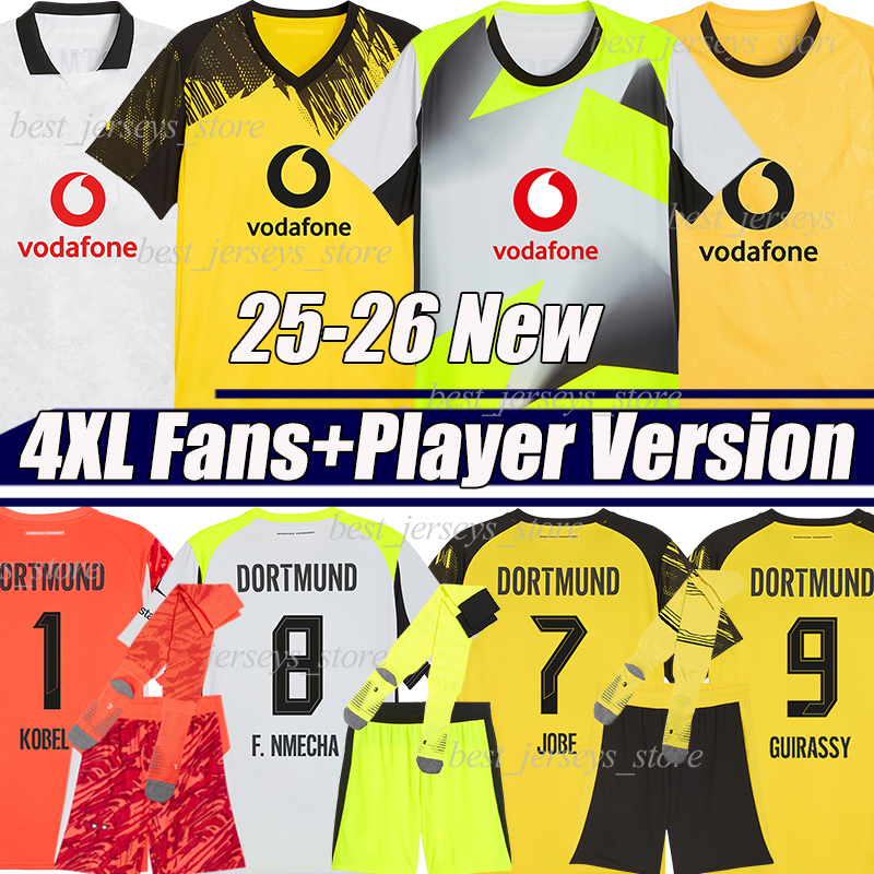 4XL 2025/26 DoRtmUnDes GUIRASSY soccer jerseys JOBE ADEYEMI GITTENS BEIER BRANDT EMRE CAN F. NMECHA ANTON BENSEBAINI REYNA men kids kits socks sets football shirts