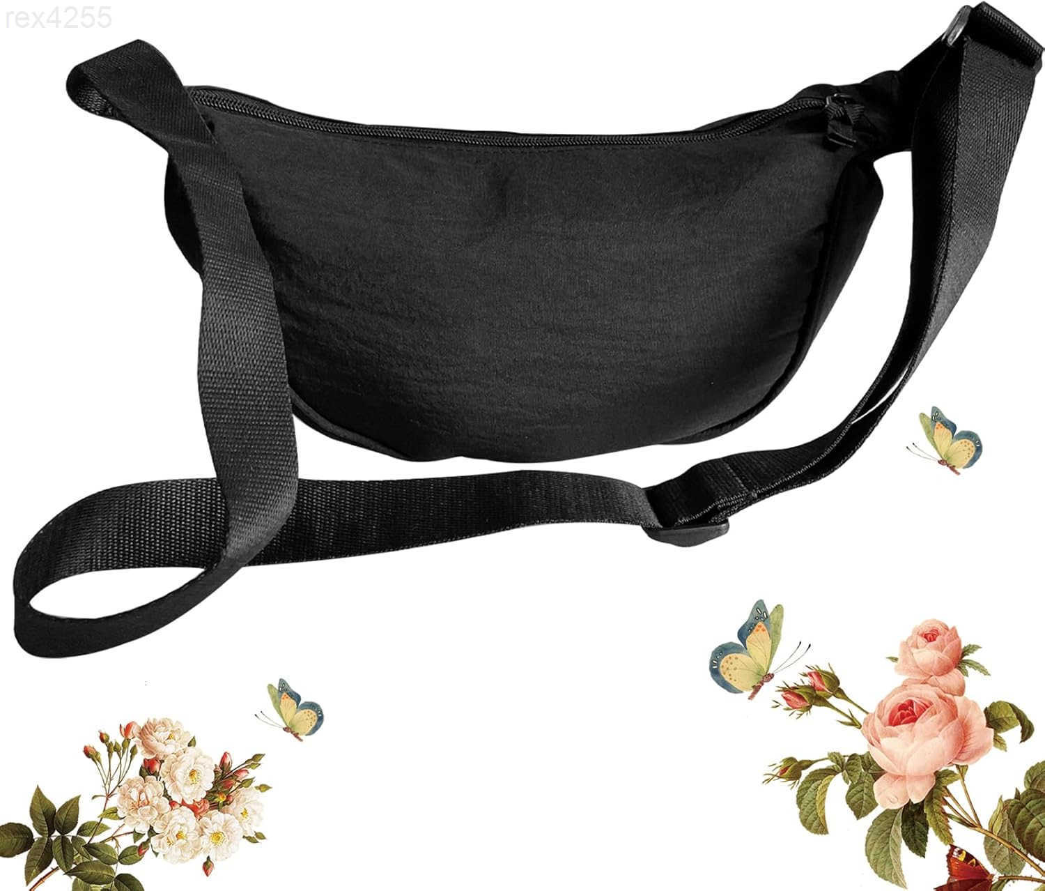 Bag for Women Men Small Nylon Crossbody Lightweight Shoulder Purse Travel Waist BagW250912