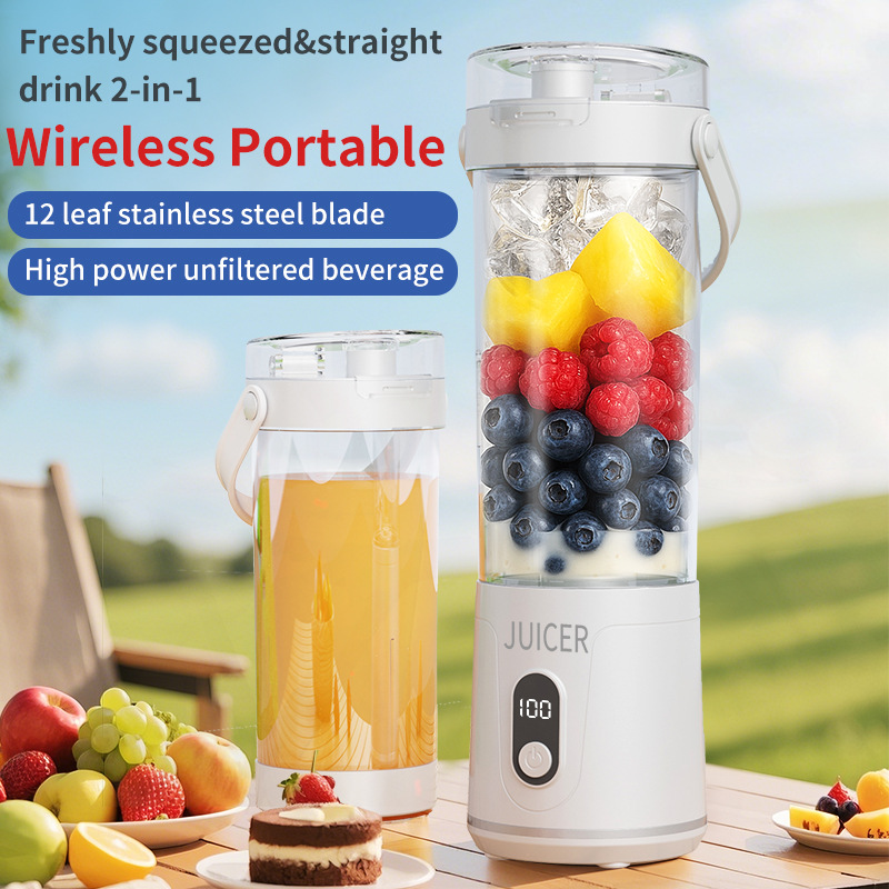 Compact Portable Electric Juicer Cup with USB Charging Feature for Kitchen Use