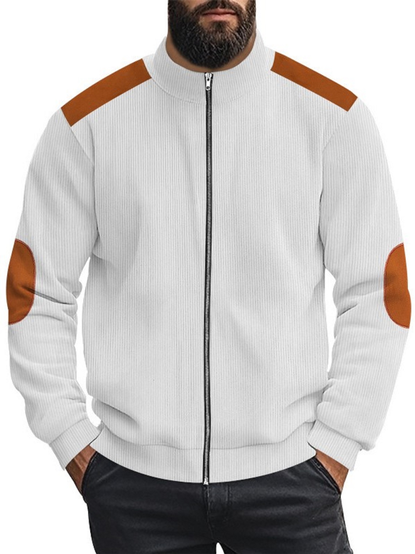 2025 mens Hoodies Spring Autumn new corduroy long sleeved zipper shirt cardigan retro casual jacket for men Sweatshirts