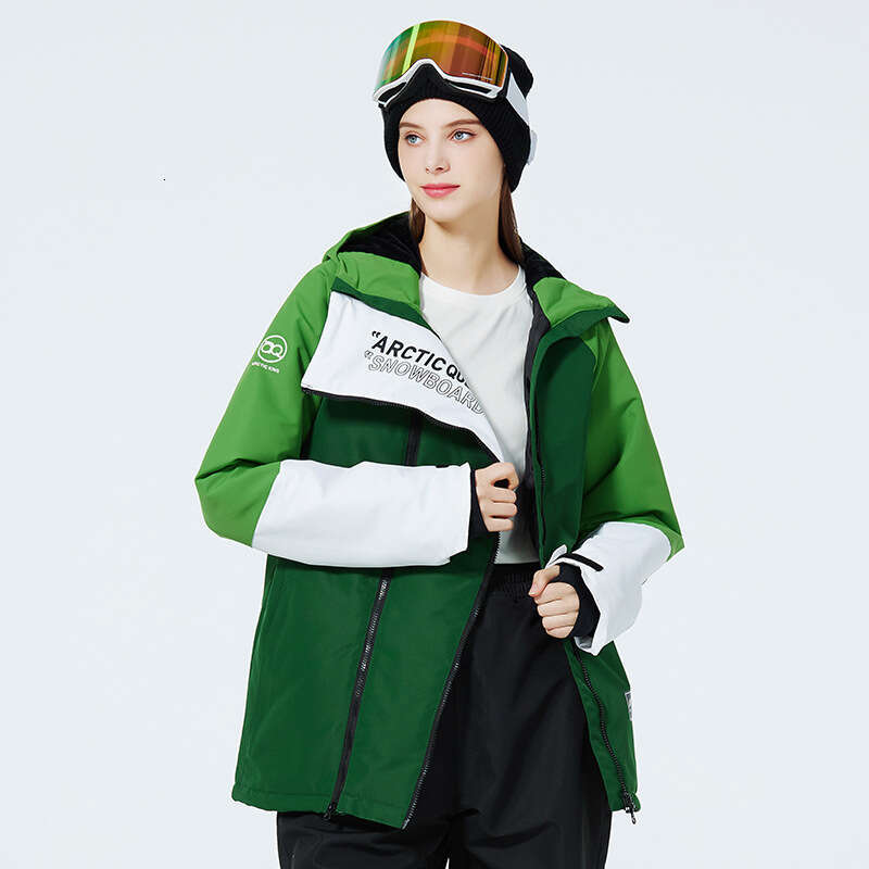 New Fashion Color Matching Snowboarding Suit for Men and Women Winter Thermal Waterproof Windproof Ski Outfit Mountain Snowsuit