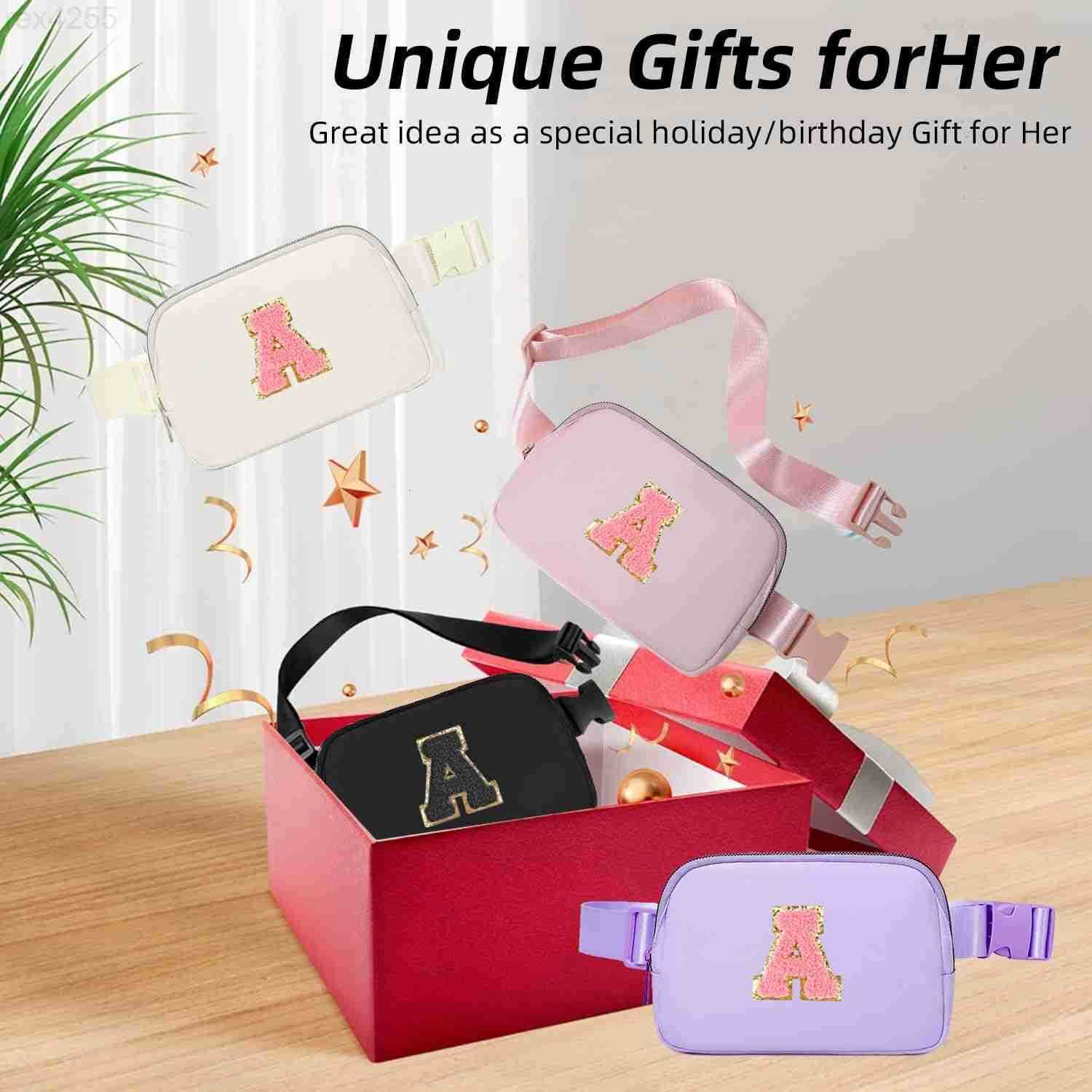 Crossbody Belt Bag for Women Large Capacity Waterproof Fanny Pack with Back Zipper Pocket Travel Waist Pack 55x82 inches PinkW250912