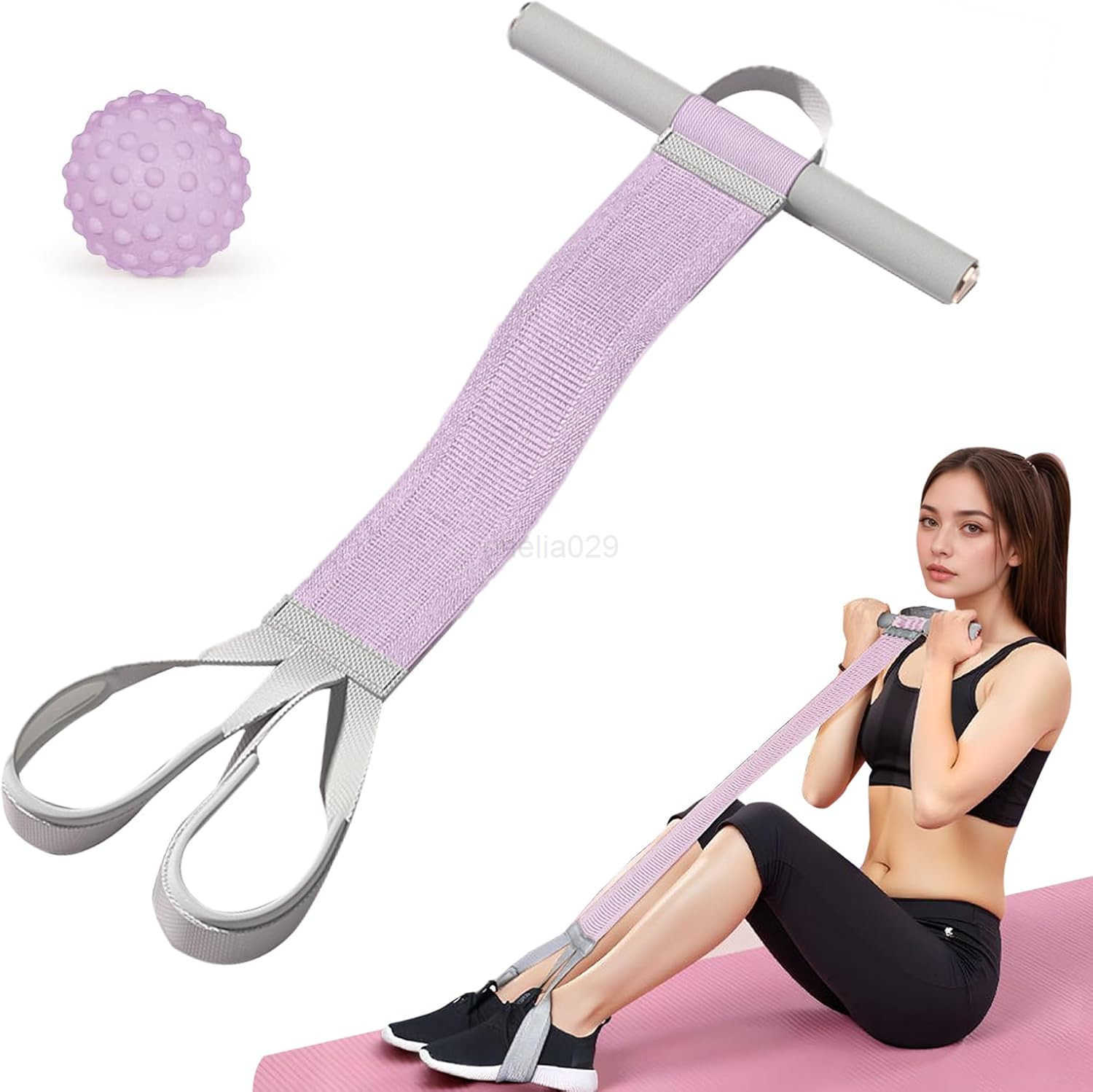 Resistance Band with Handles Resistance Bands for Women NonSlip Elastic Bands for Strength Muscle Training Stretch Band Workout Equipment for Leg Arm 