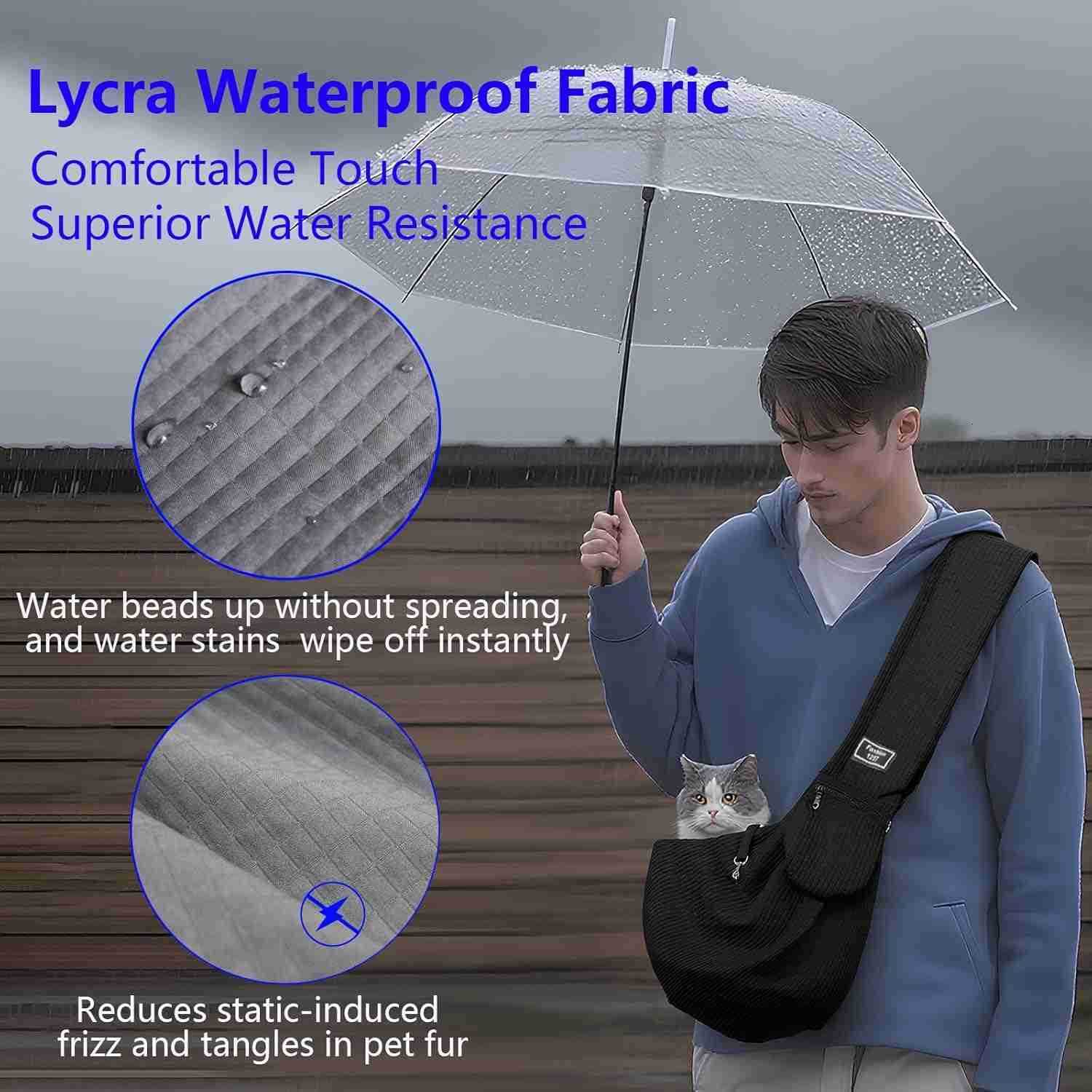 Dog SlingDog Slings for Small Dogs for 312 lbsPuppy Sling Made of Waterproof and AntiStatic Fabric Cat Sling with Storage Bag AntiDetachment Make It E