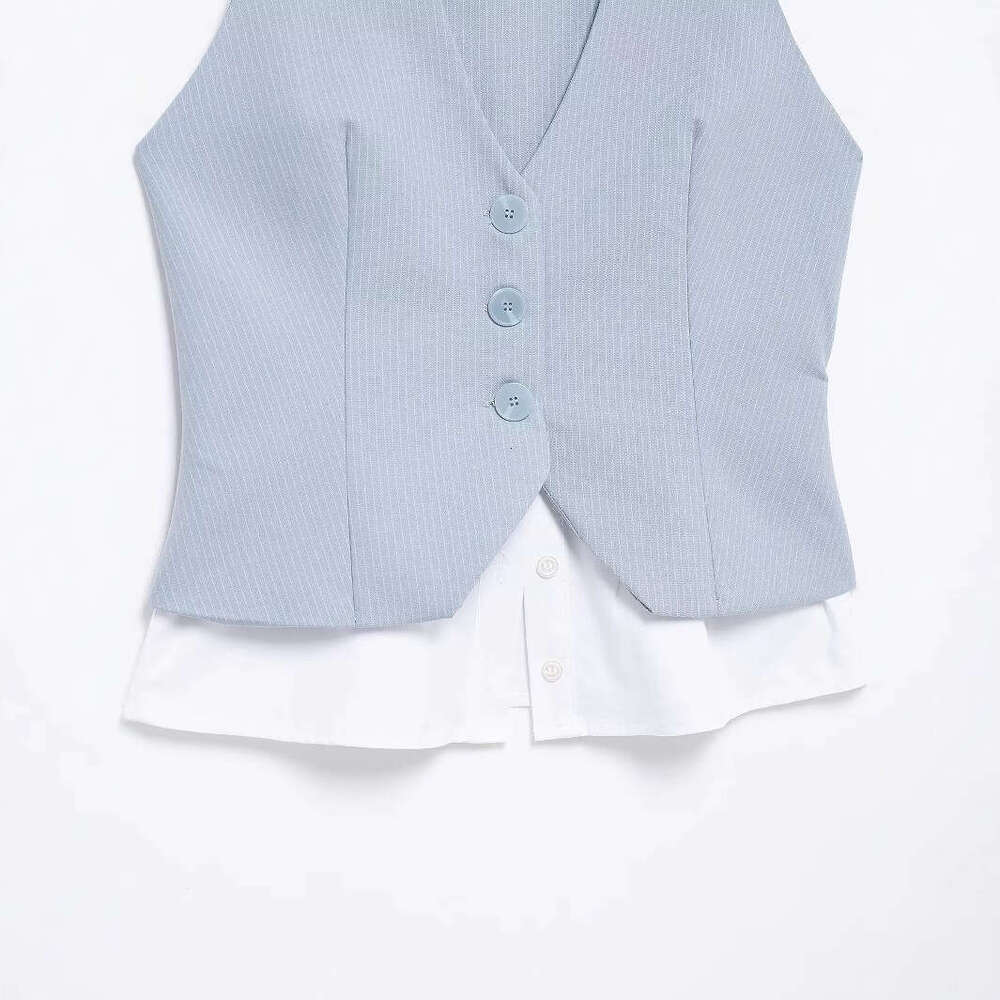 DHEssentials Spring New Style Vest V-Neck Outerwear Single-Breasted Chanel-Style Design Niche 4661077