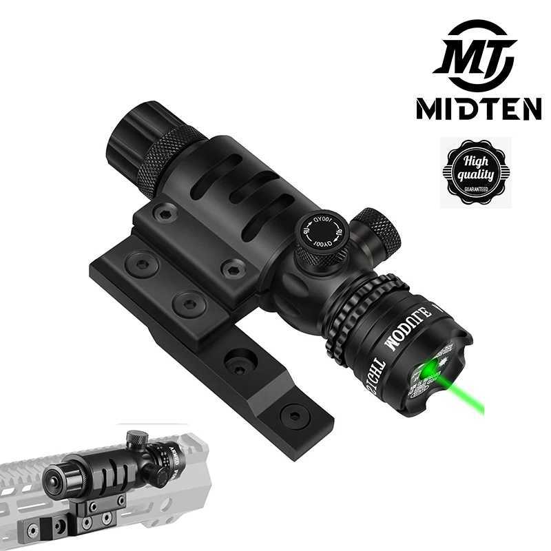 MidTen Riflescope Combo Green Dot Laser Sight 532nm Scope with Pressure Switch Storage Box Fit Picatinny and MLok Rail C250912