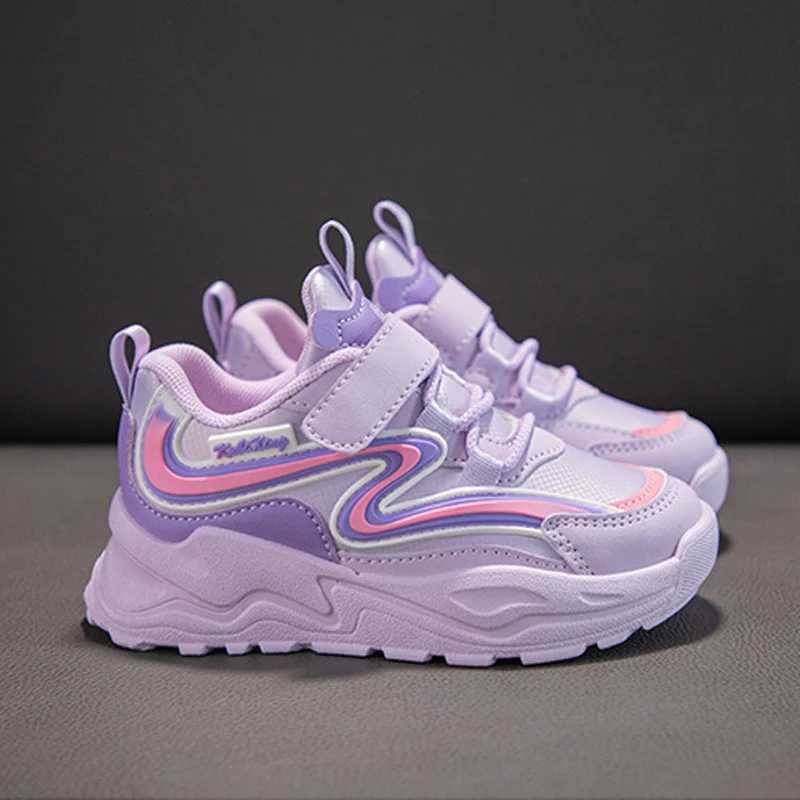 Children Sneaker Autumn Girls Sports Shoes PU Leather Platform Kids Shoes 4 To 12 Years School Casual Girls Sneaker Y250912