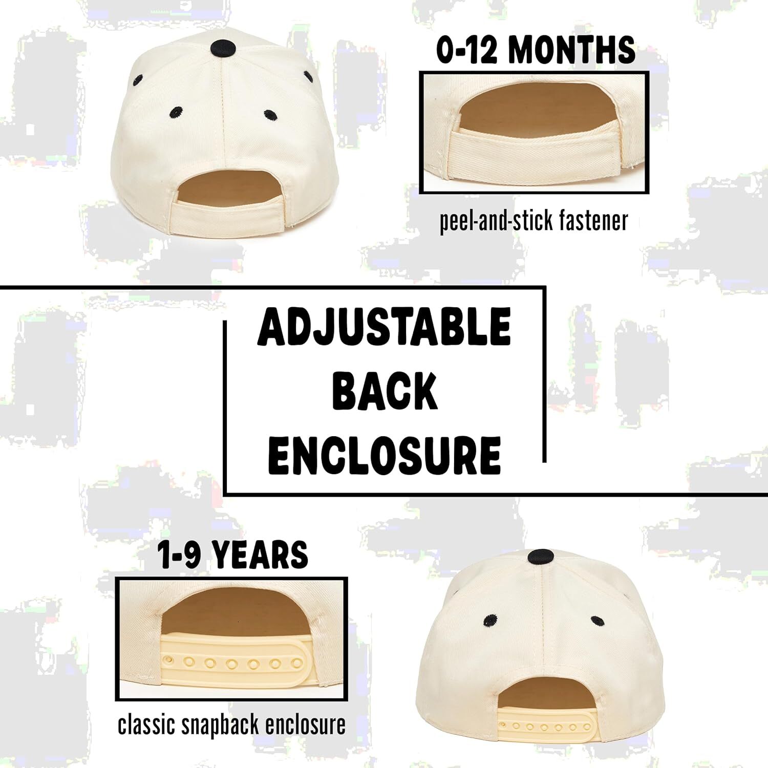 Fashion Premium Kids Trucker Hat Vintage Snapback Baseball Cap Toddler Designs, Infant Sizes