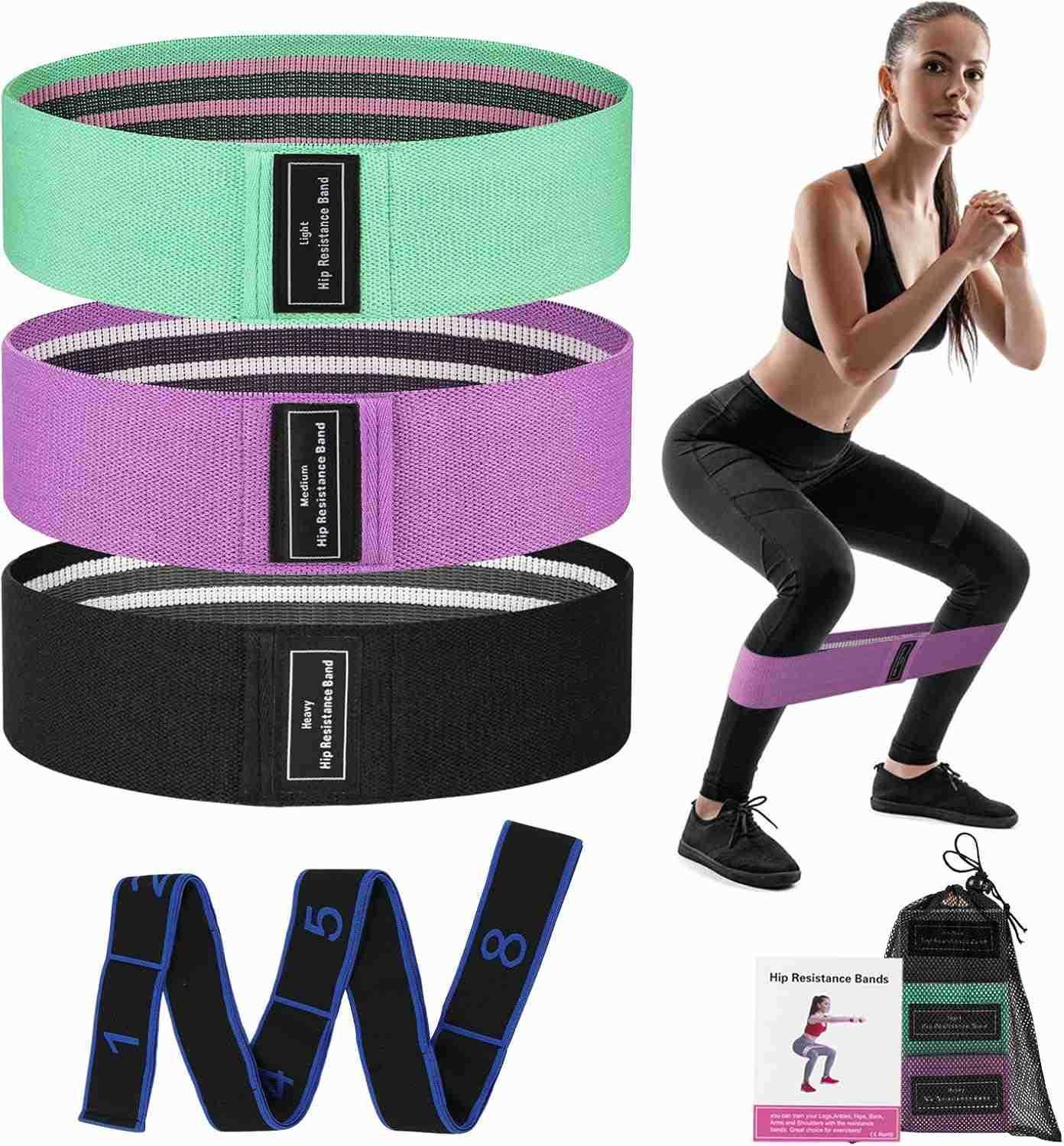 Fabric Resistance Bands SetExercise Bands for Legs and BootyDifferent Levels Elastic Bands for YogaPilatesHome FitnessStrength TrainingPhysical Ther W