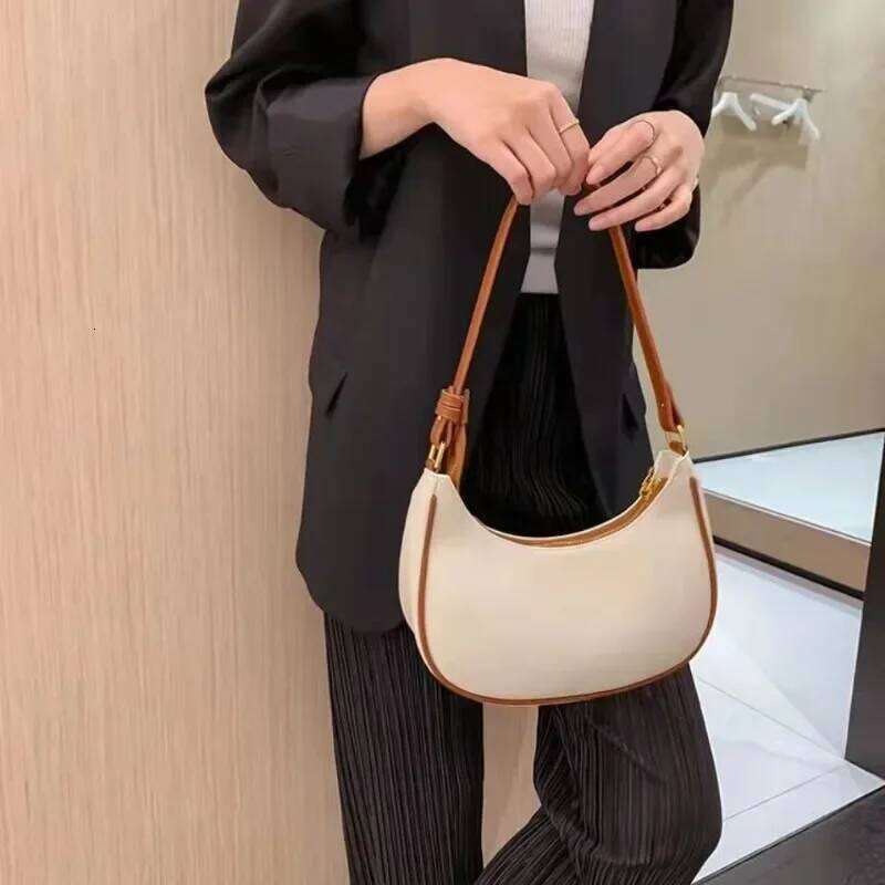 Women Designer Clutch Handbags Solid Color Leather Underarm Shoulder Bag Casual Female Shopper Tote Hobos Bags