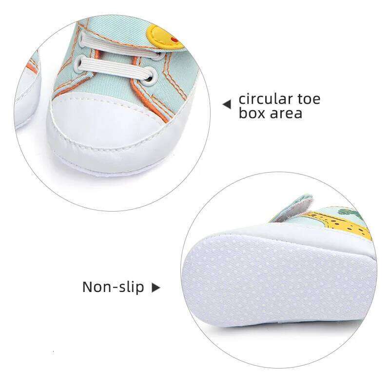 Cute Giraffe Baby Anti-slip Soft Sole Canvas Sneaker Shoes for Infant Boy Girl Cartoon Toddler First Walkers