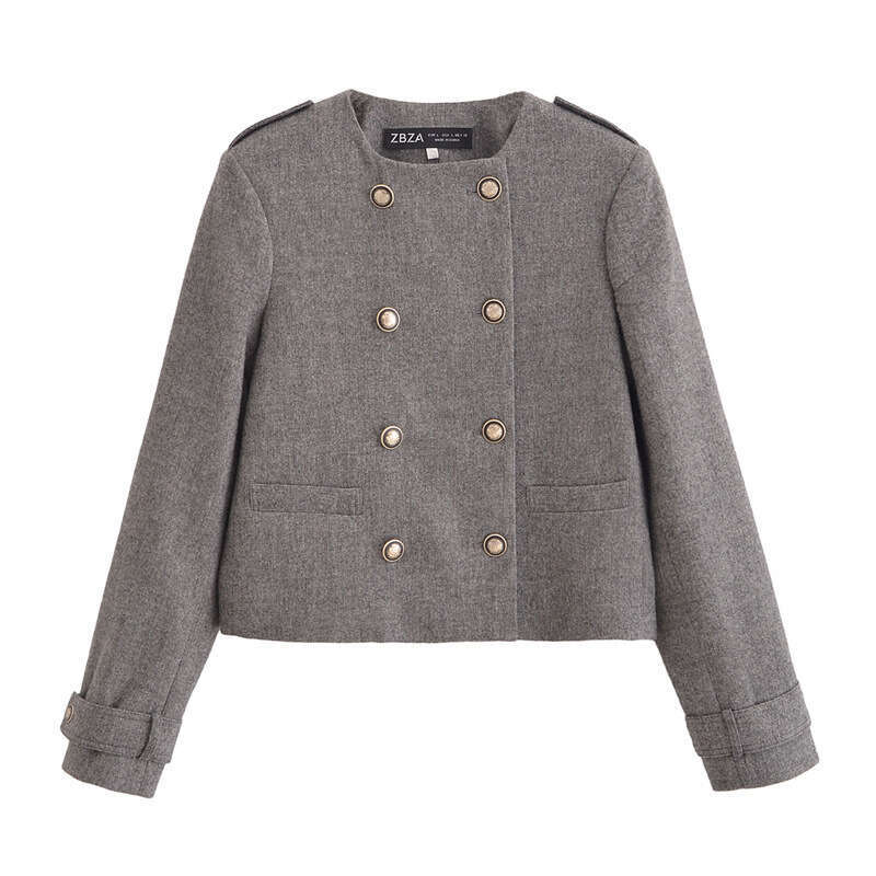 DHEssentials New Women's Suit Wide Pleat Short Casual Jacket Little Chanel Style 0034250