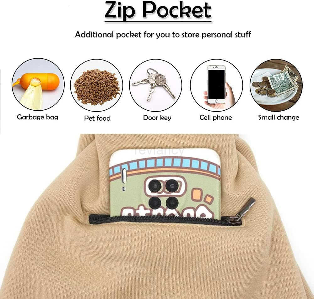 Small Dog Carrier Sling Cat SlingAdjustable Strap Hand Free Pet Puppy for Outdoor Traveling Subway ApricotW250912