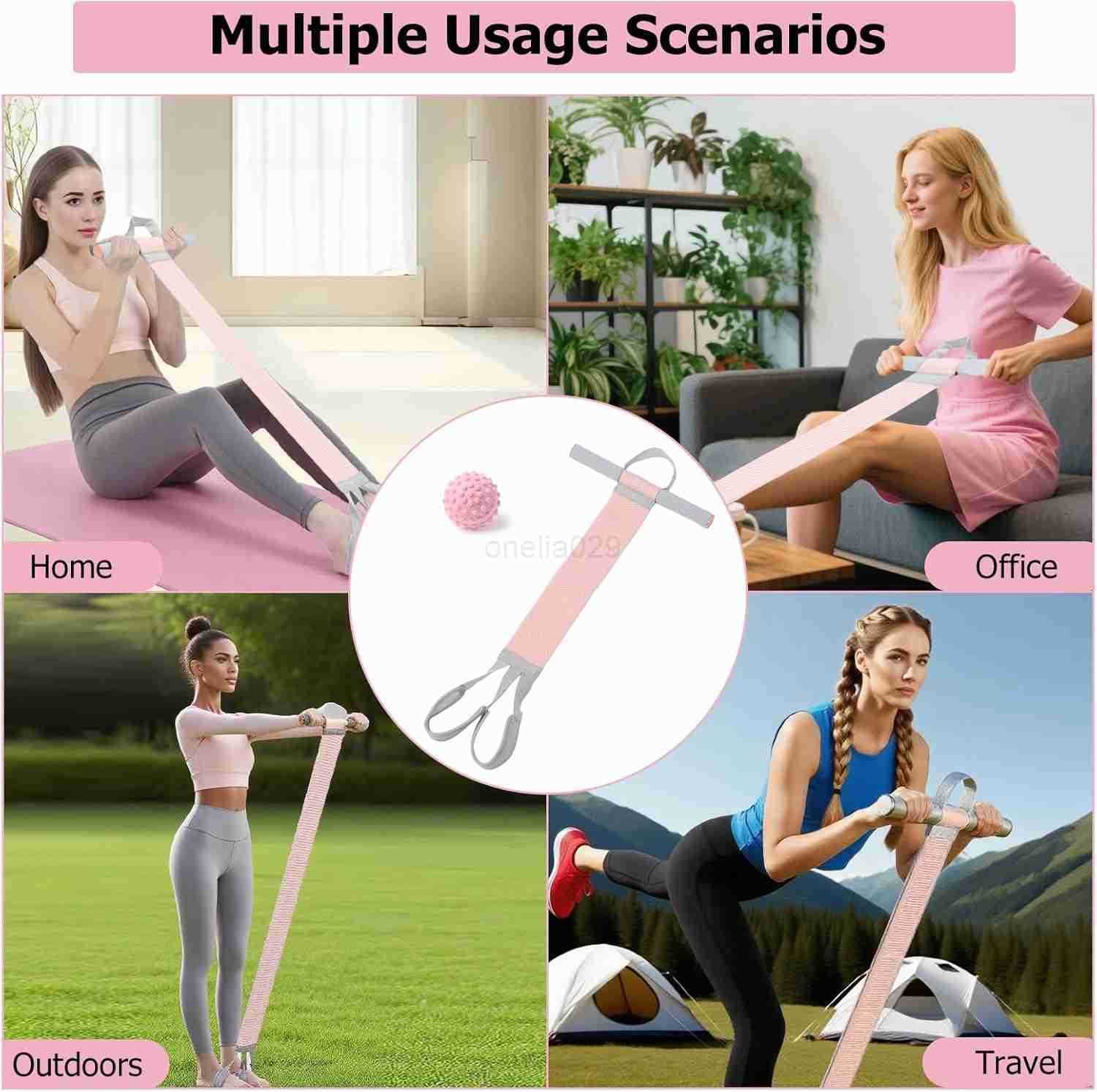 Resistance Bands with HandlesYoga Pedal Workout BandsMultifunction Pull Up Bands Situp Workout Equipment Home Gym for ArmAbdomenWaistLeg Stretching Sl