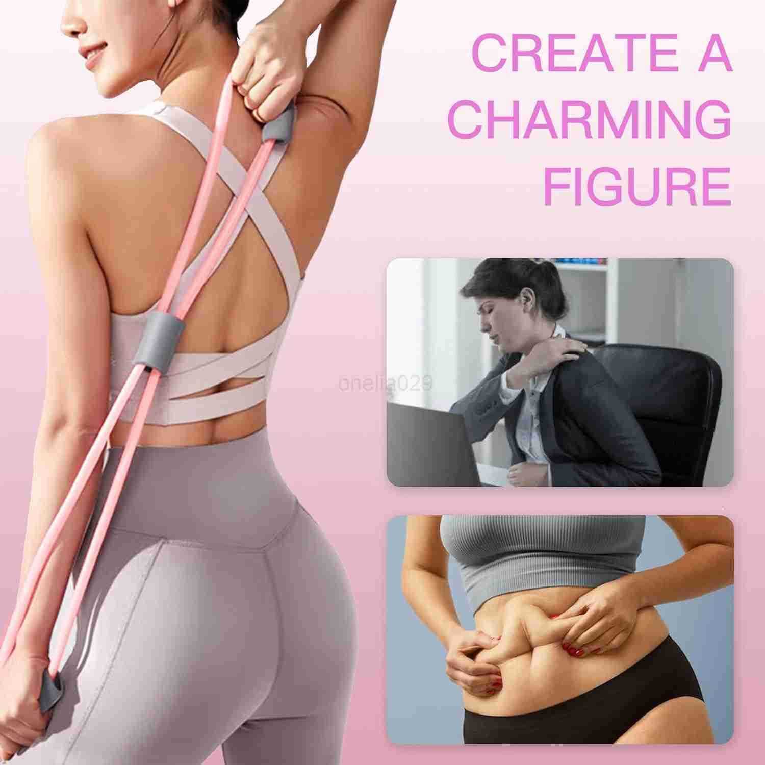 8 FitnESS Resistance Bands with HandLEs 4Piece Set for FullBody Workouts Ideal for Strength Training Physical Therapy and Home Gym W250912